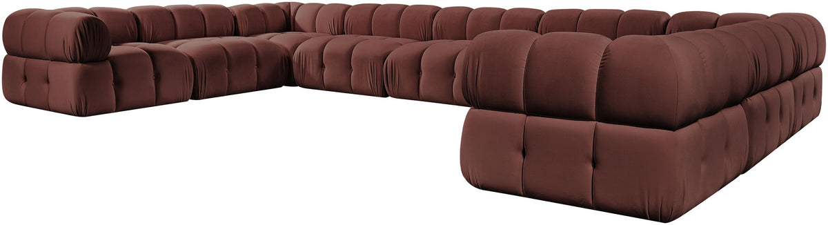 Orin - Velvet Performance Fabric Upholstered 9 Piece Sectional