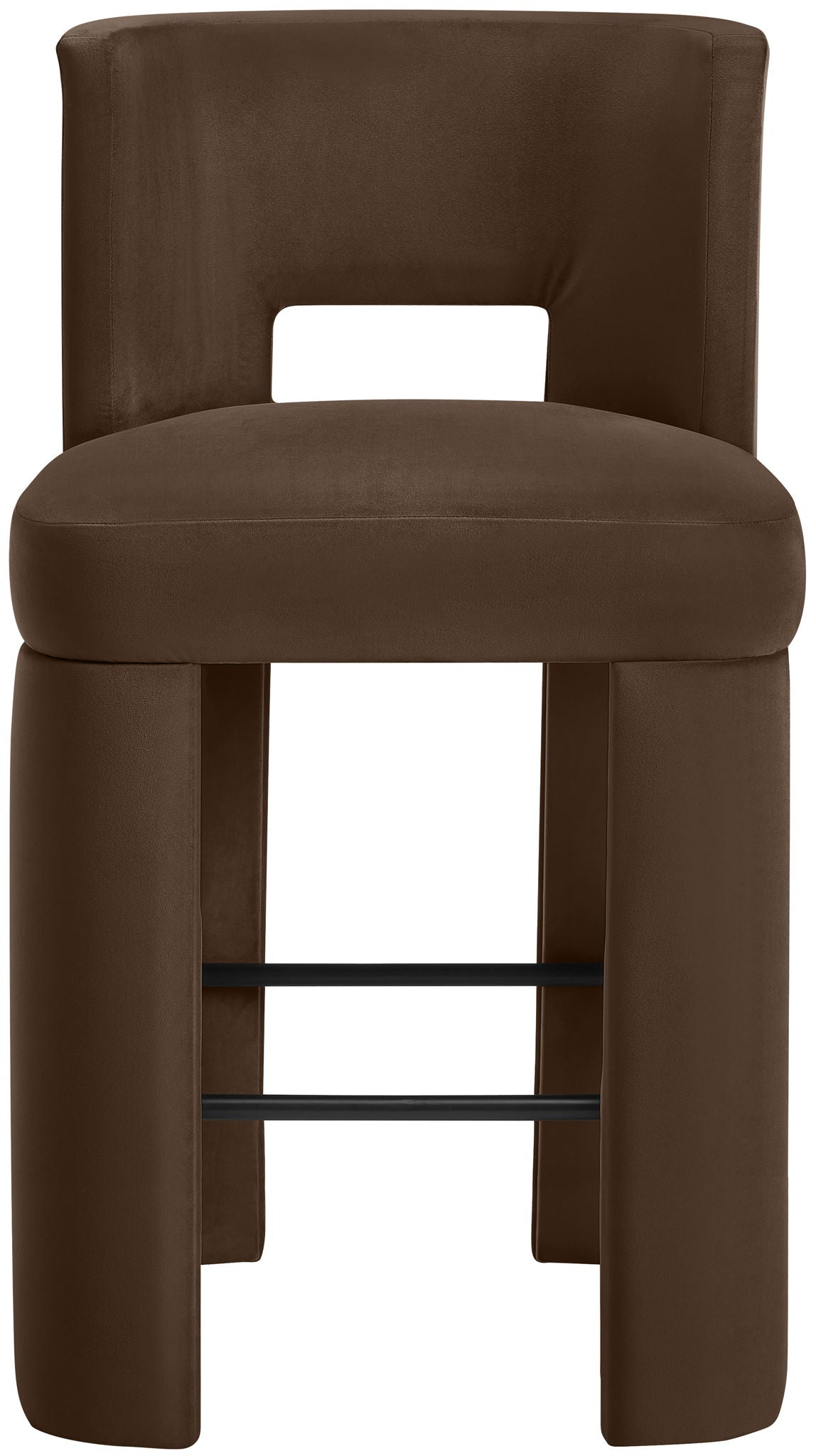 Zuno - Velvet Performance Fabric Upholstered Bar Stool (Set of 2)