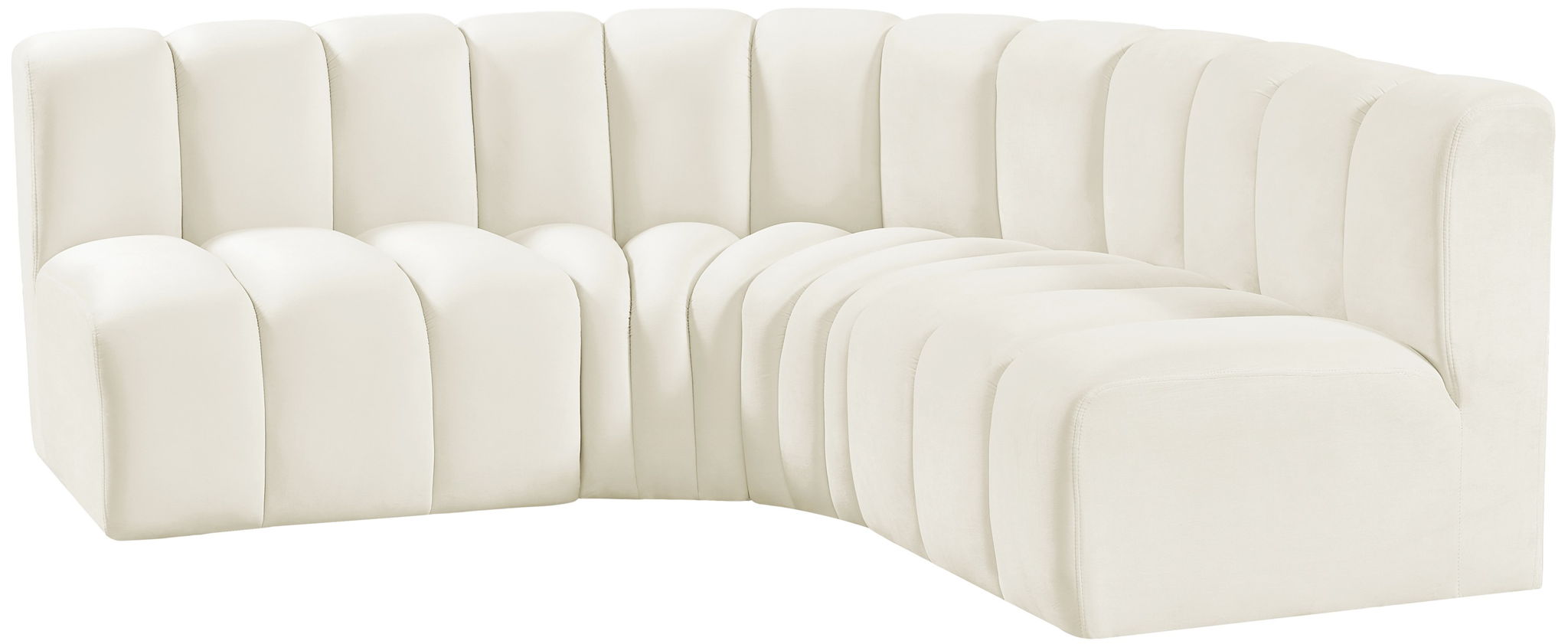 Arc - Velvet 4 Piece Corner Modular Sofa