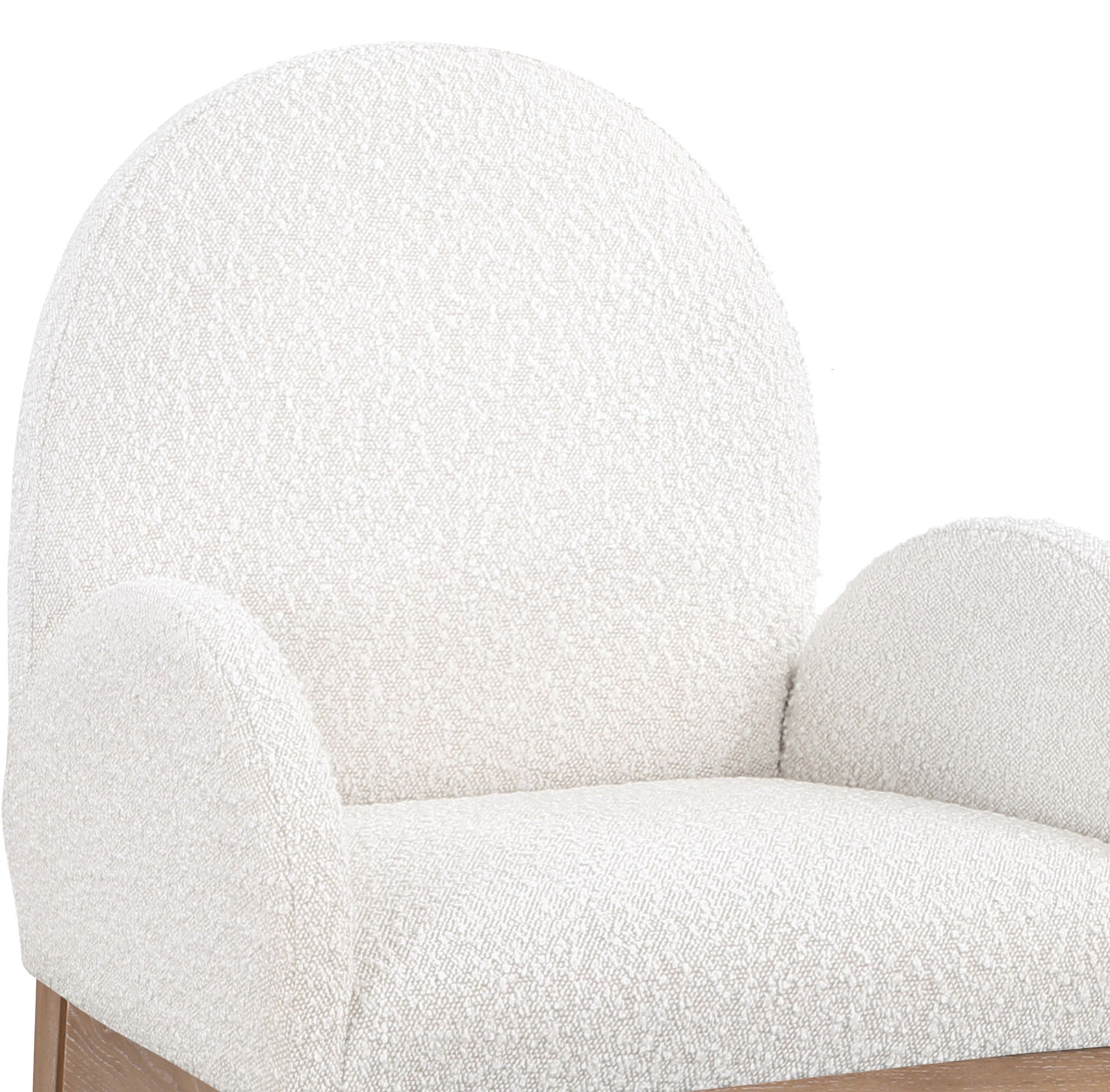 Waldorf - Boucle Dining Arm Chair With Natural Legs