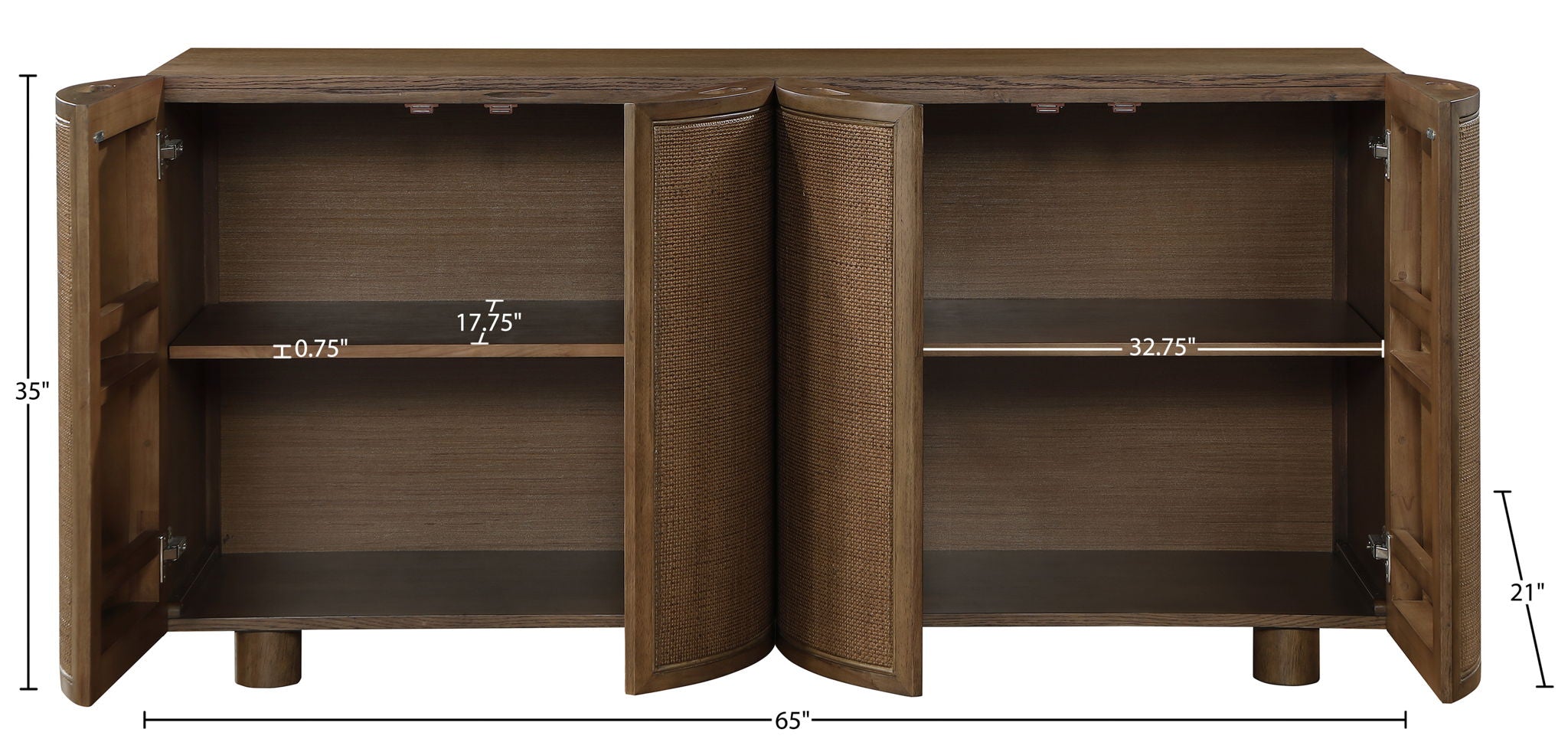 Norin - Solid Wood And Oak Veneer Sideboard/Buffet