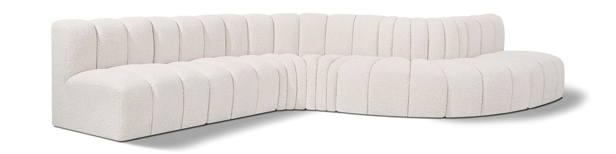 Arc - Boucle Fabric 7 Piece Modular Sofa