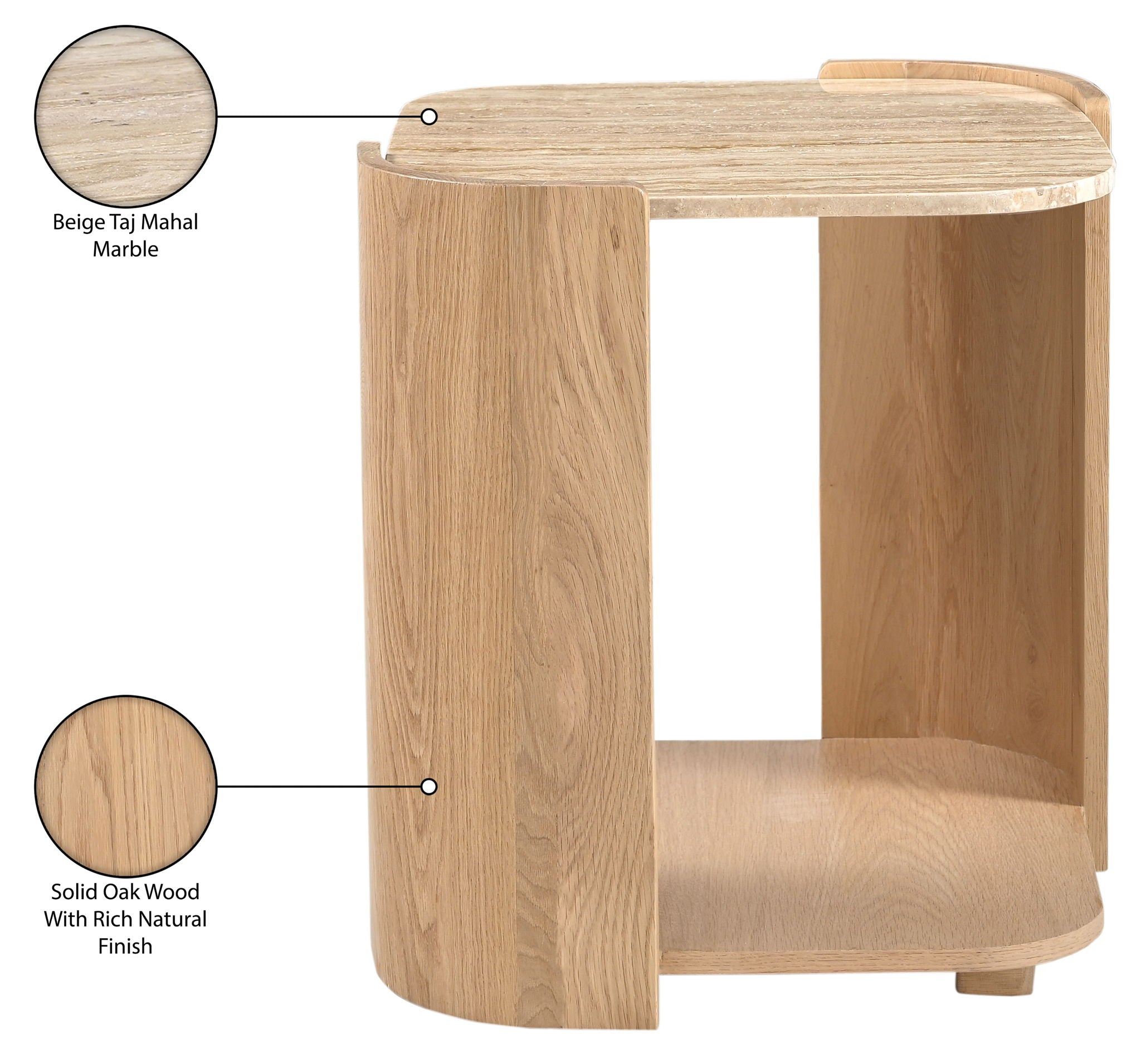 Calabria - Marble And Oak Wood Table