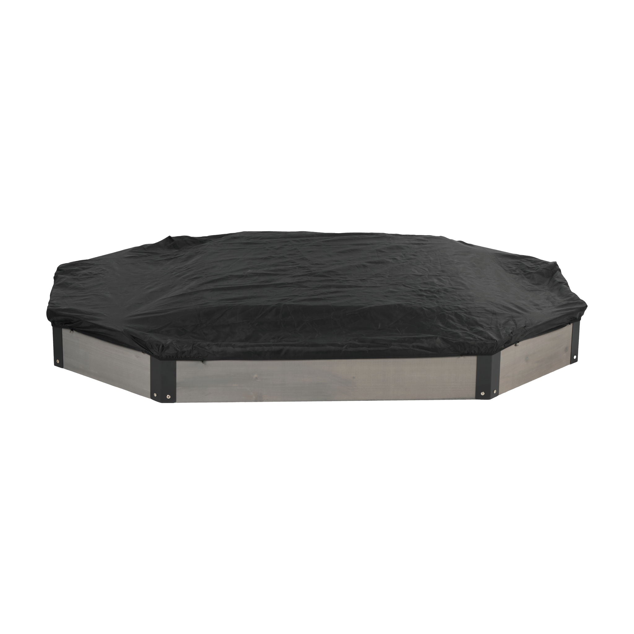 Octagon Sandbox With Storage, Sandpit With Cover And Liner For Backyard