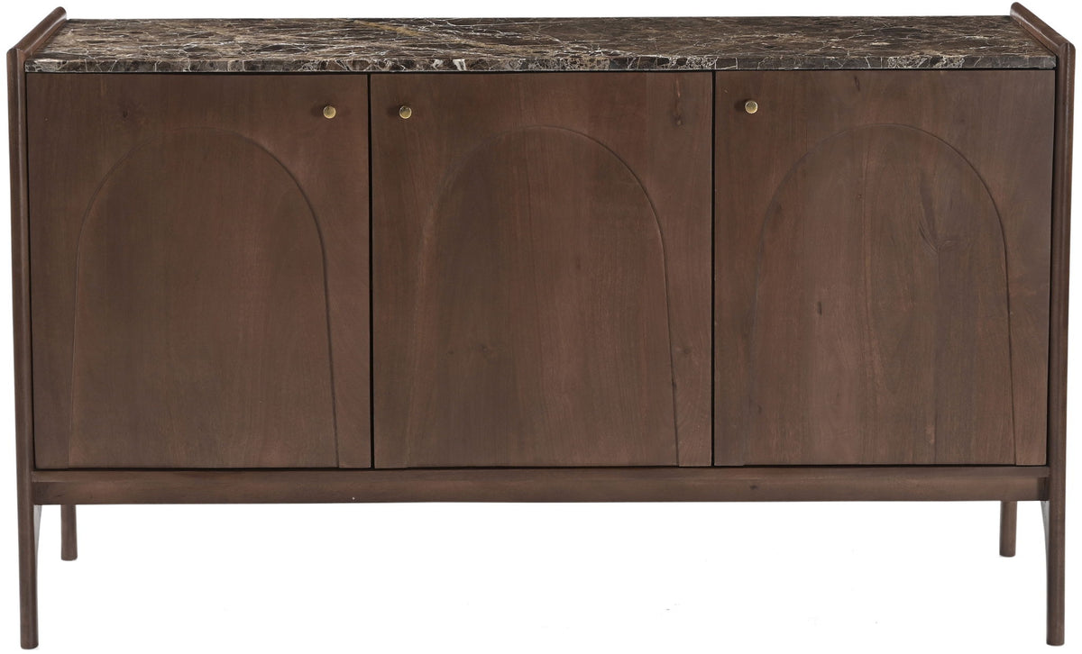 Veya - 57" Genuine Marble And Mango Wood Sideboard / Buffet