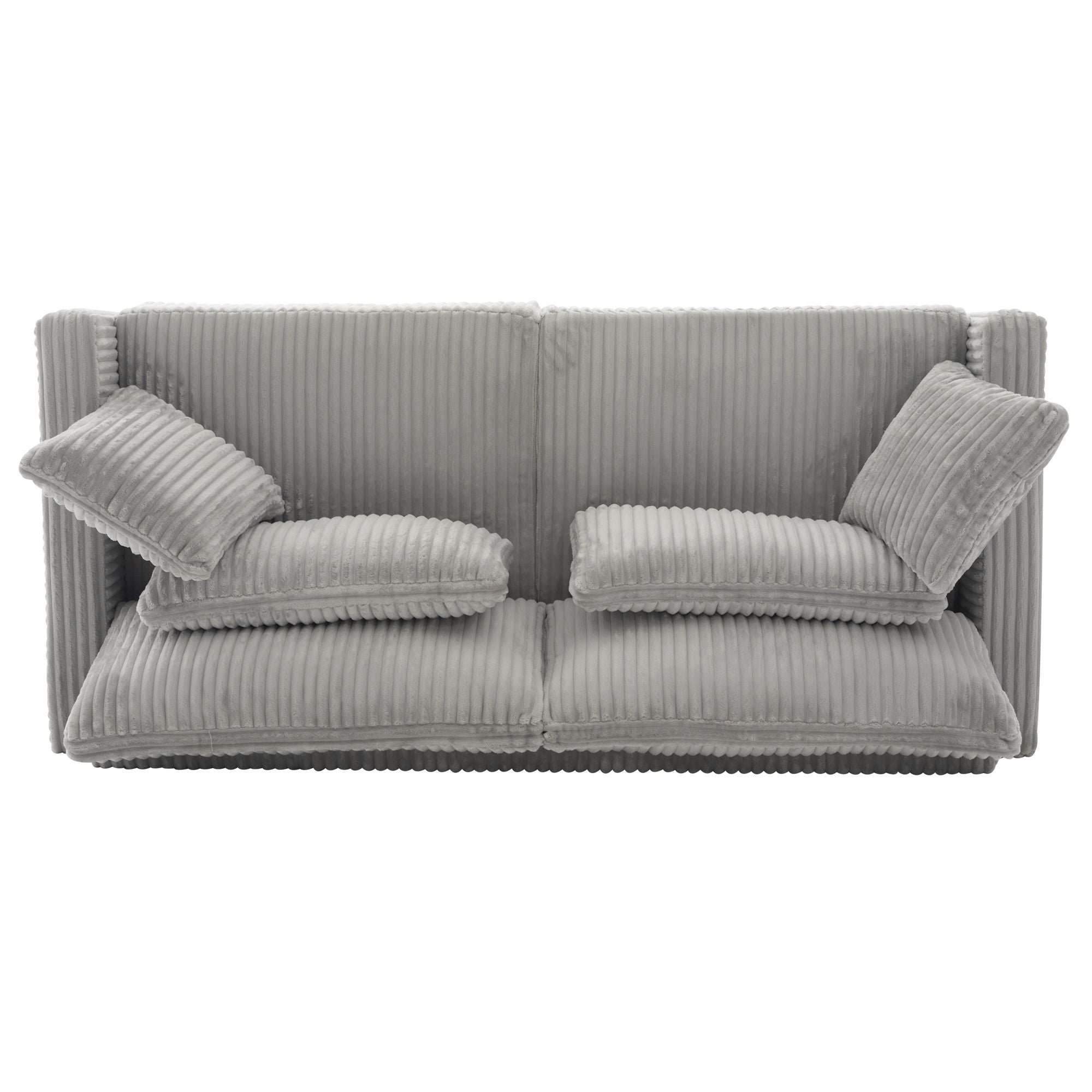 Modern Loveseat Sofa With 4 Pillows