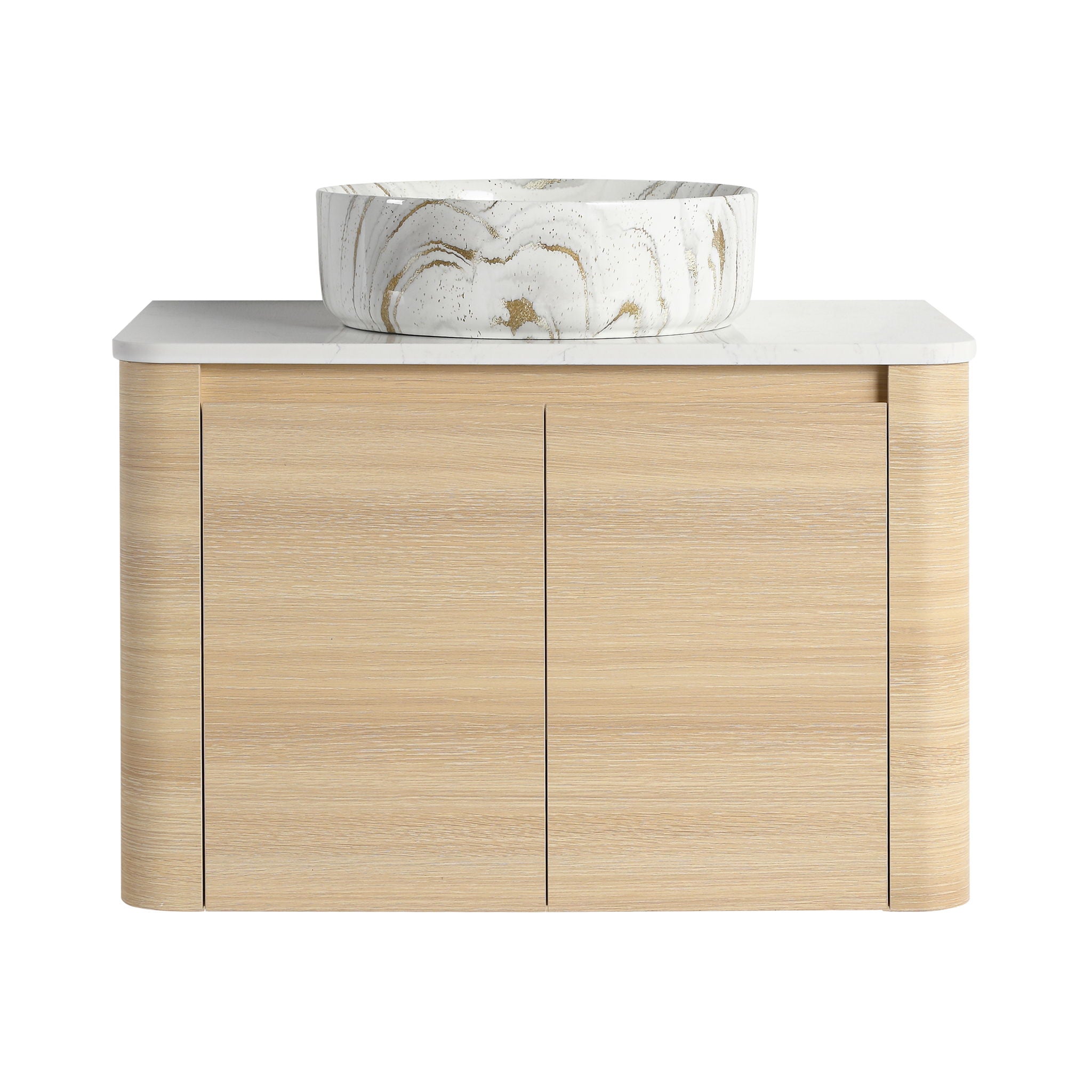 Mounted Bathroom Vanity & Art Sink, Soft Close Door