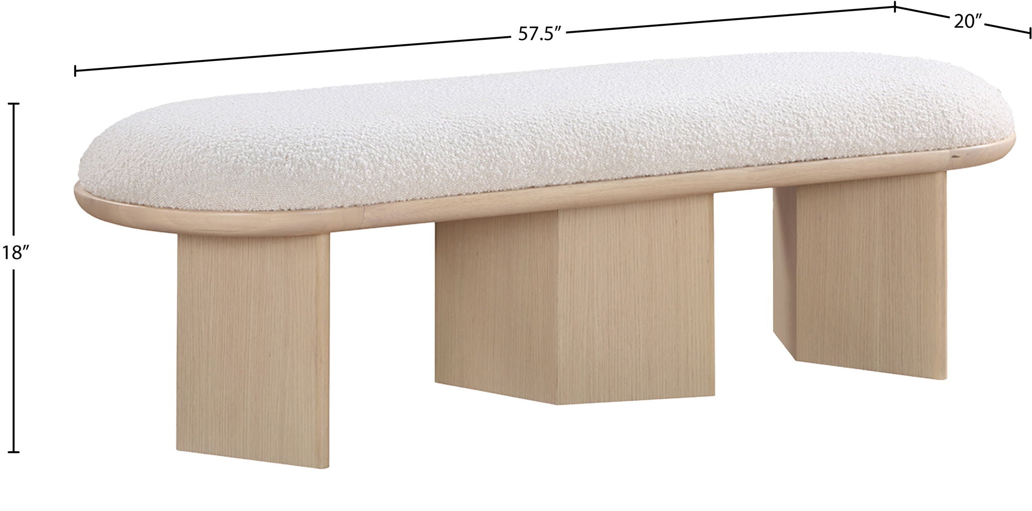 Wilshire - Bench With Natural Base