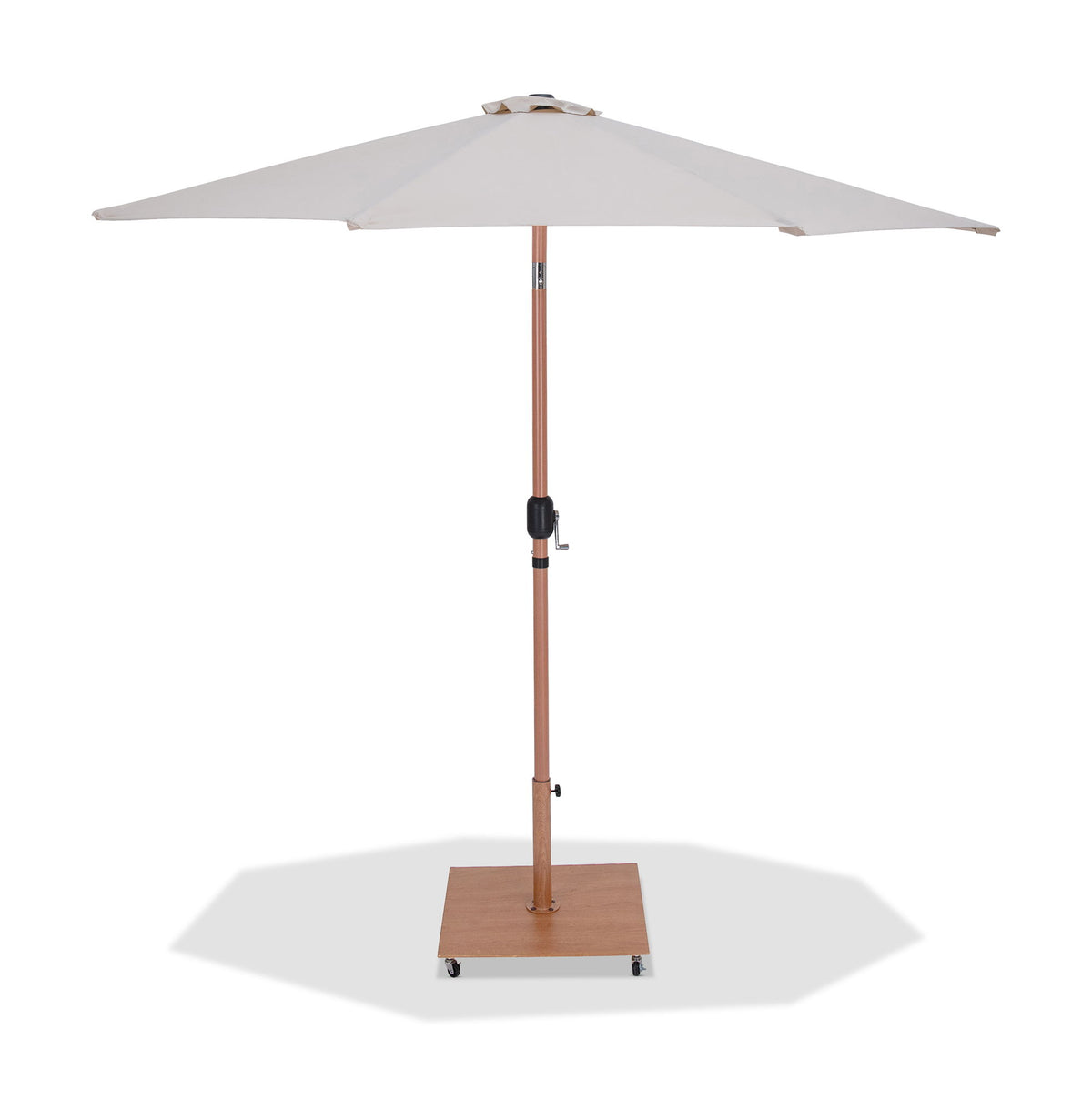Fiji - Aluminum Patio Umbrella With Square Teak Base