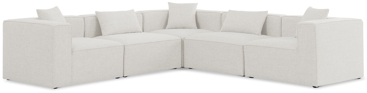 Cube - Linen 5 Piece Modular Corner Sectional