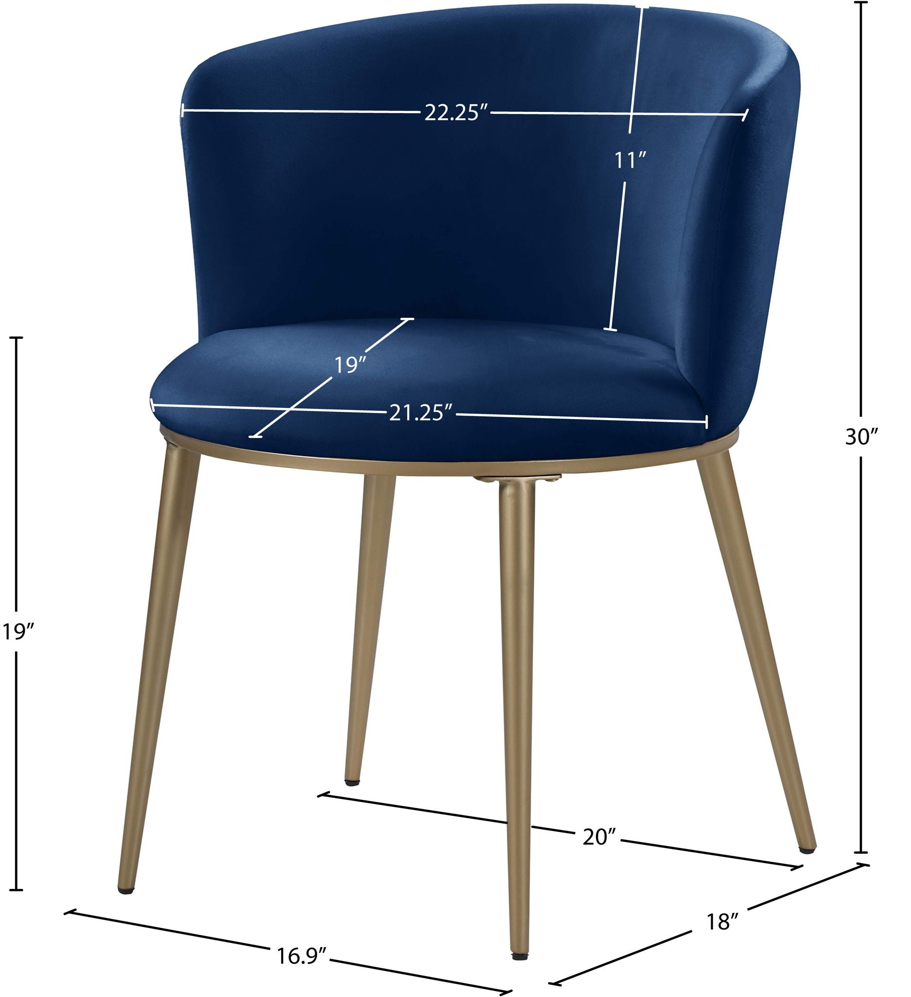 Skylar - Dining Chair with Gold Legs (Set of 2)