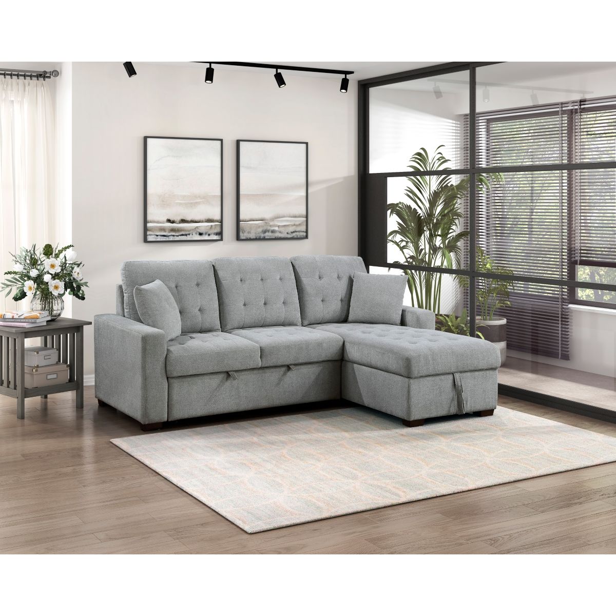 Waitsfield - Sectional With Chaise, Pull-Out Bed And Hidden Storage