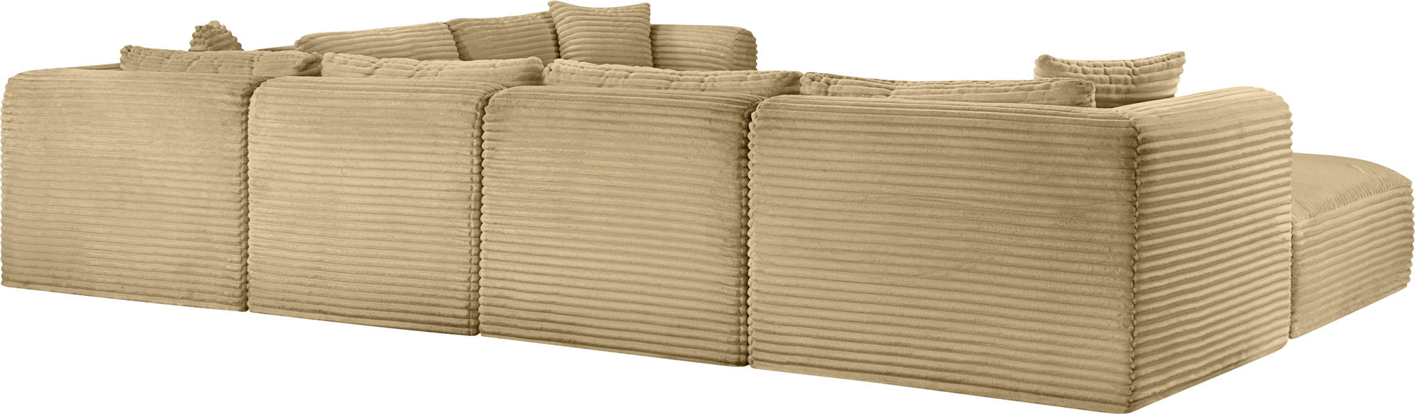 Shaggy - 7 Piece Modular U-Shaped Sectional With Ottoman