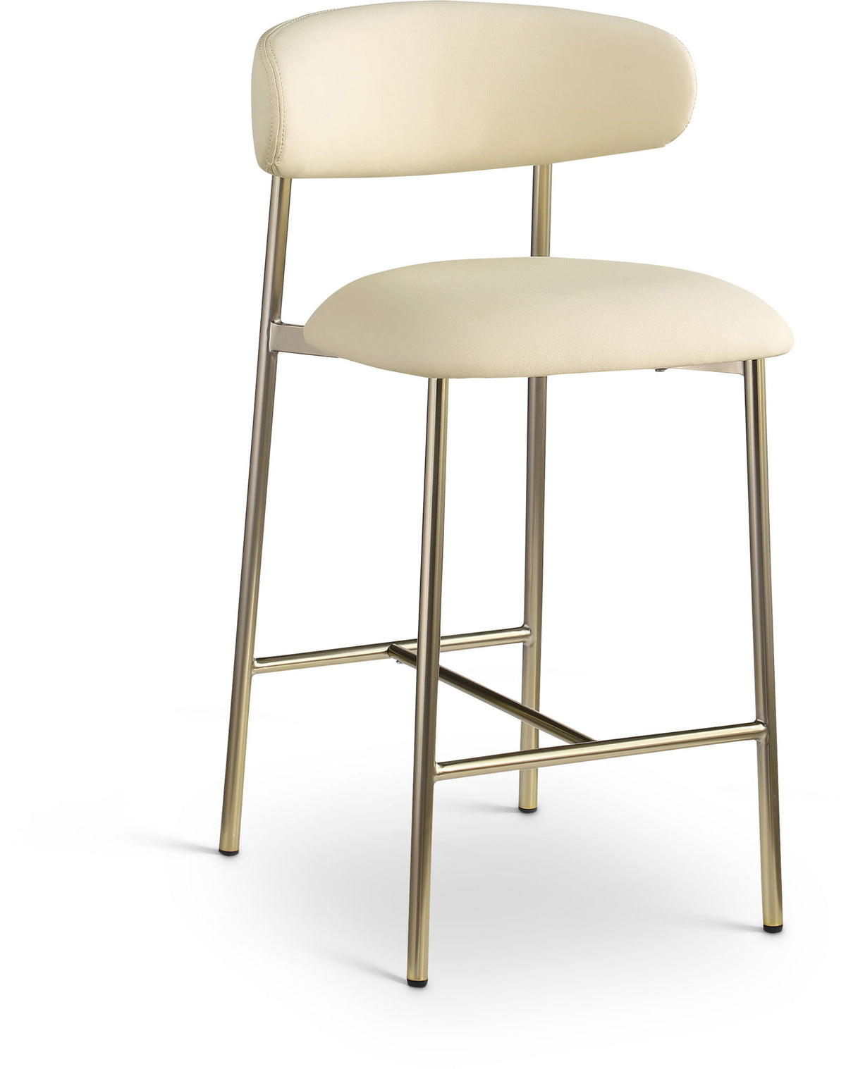 Lupita - Counter Stool With Brushed Gold Frame (Set of 2)