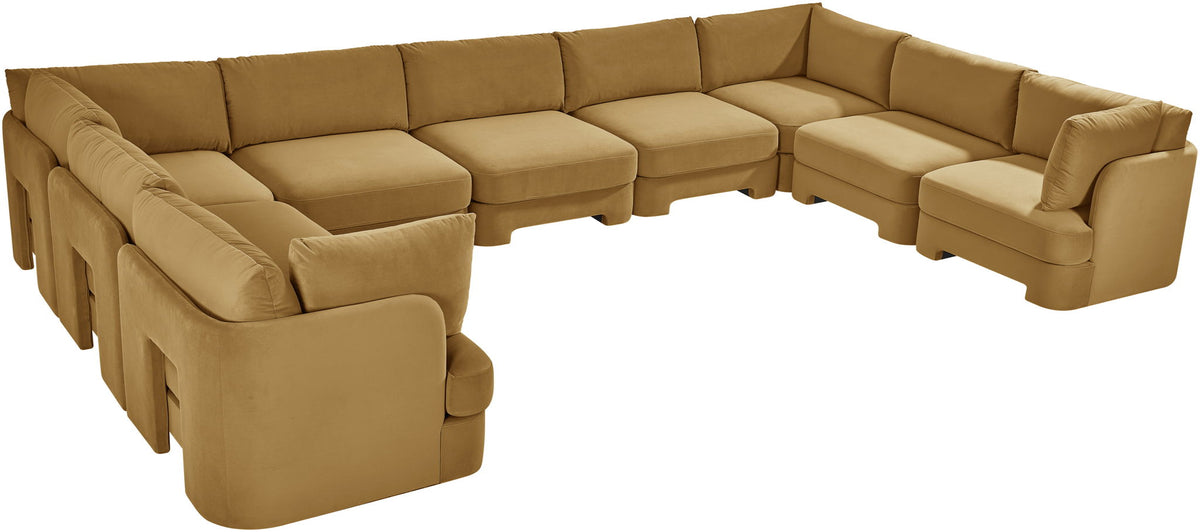 Hammond - Velvet Performance Fabric Upholstered 9 Piece Sectional