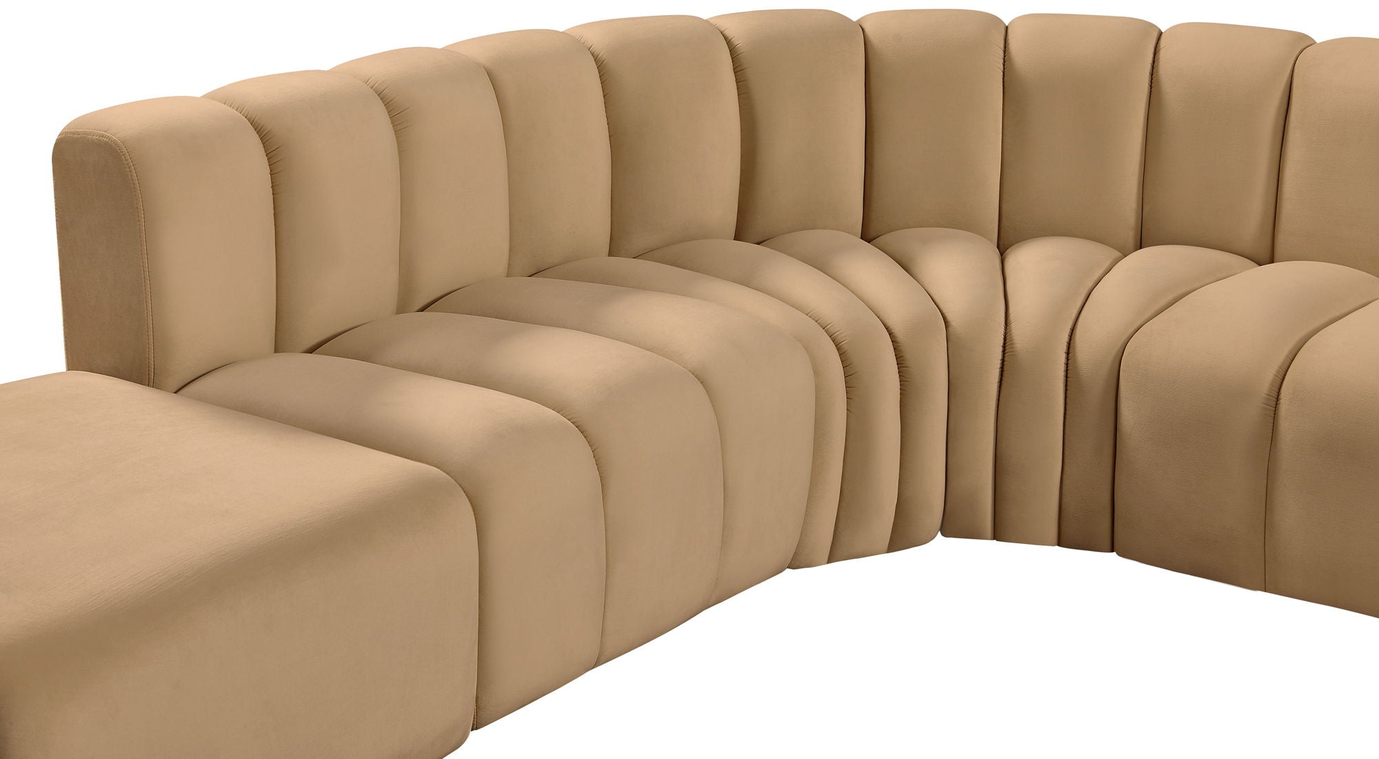 Arc - Velvet 7 Piece Corner Modular Sofa