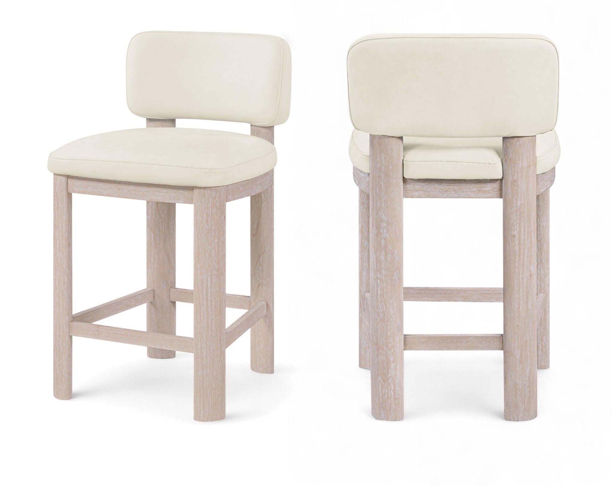 Paloma - Faux Leather Upholstered Counter Stool (Set of 2)