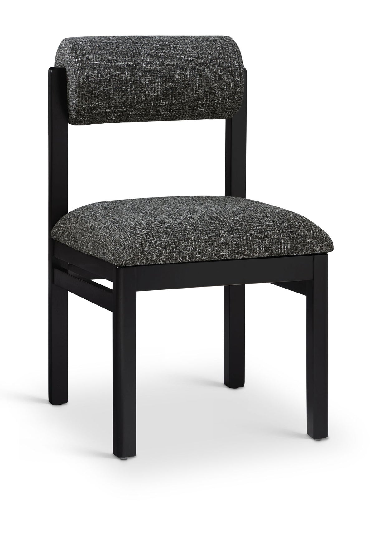 Roundhill - Fabric Dining Chair (Set of 2) - Black Frame