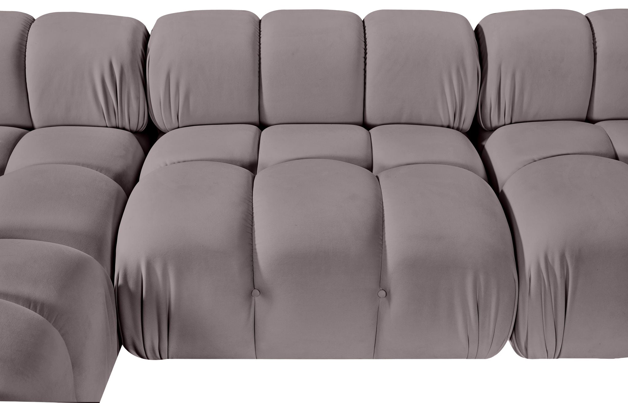 Orin - U-Shaped Velvet 6 Piece Modular Sectional