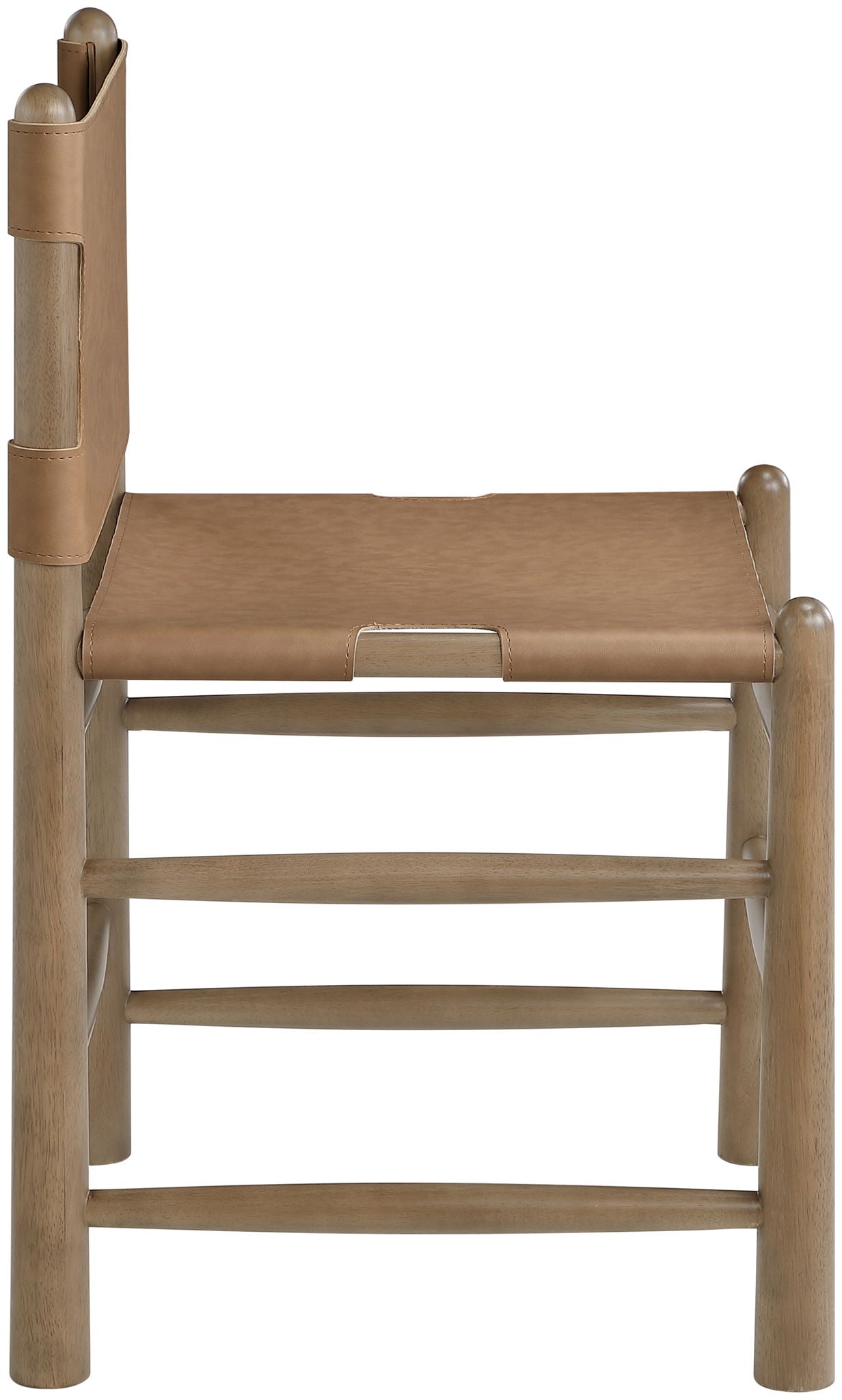 Santos - Vegan Leather Upholstered Dining Chair With Stained Brown Base (Set of 2)