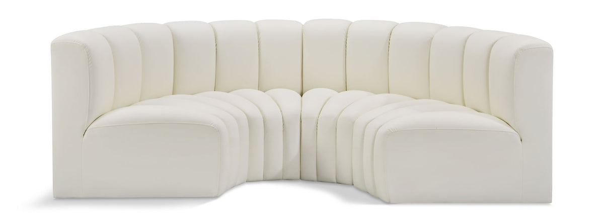 Arc - Faux Leather 4 Piece U-Shaped Modular Sofa