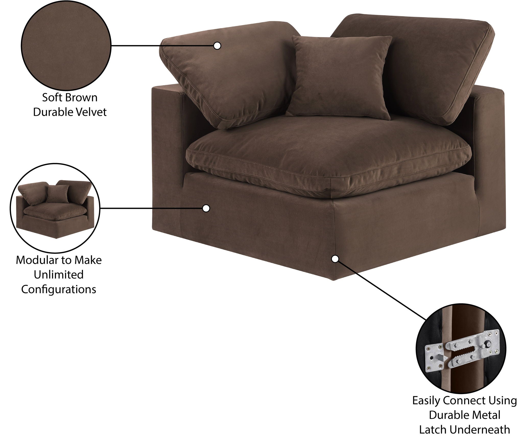 Comfy - Velvet Corner Chair