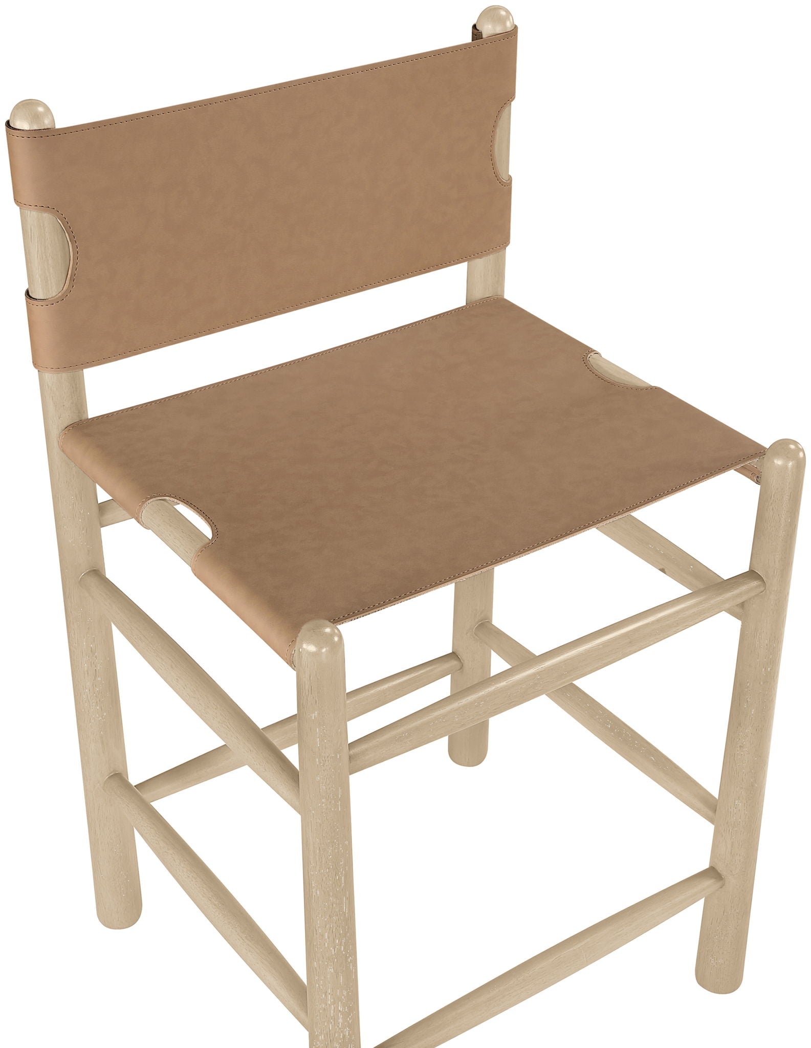 Santos - Upholstered Counter Stool With Stained Natural Base