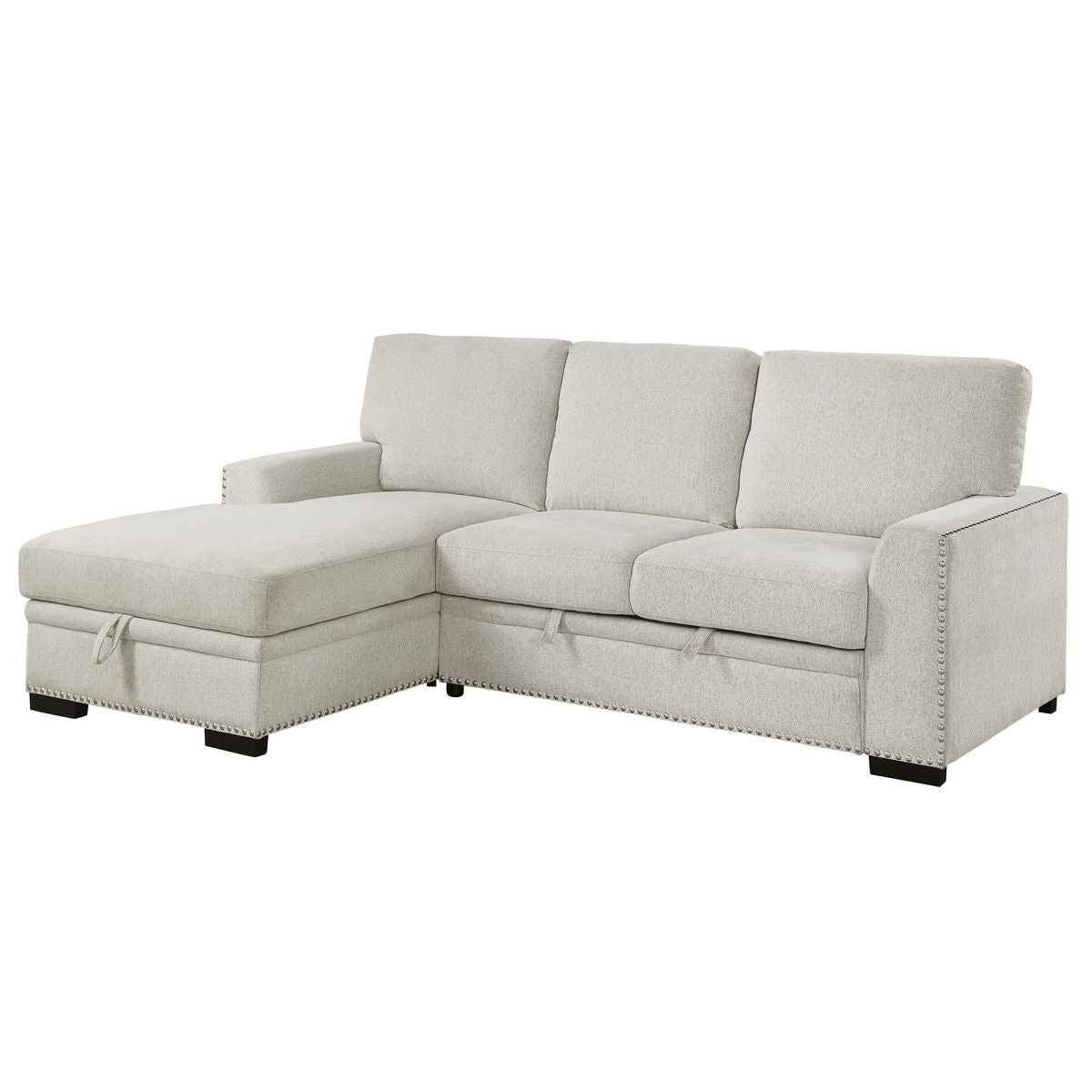 Morelia - 2 Piece Sectional With Pull-Out Bed And Chaise With Hidden Storage