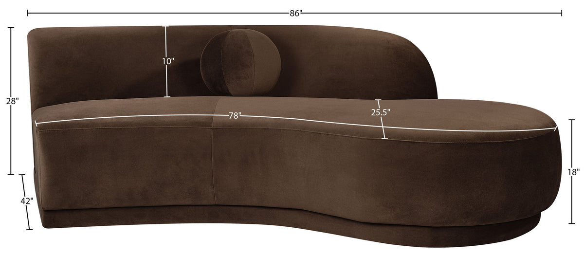Avra - 86" Velvet Performance Fabric Upholstered Sofa