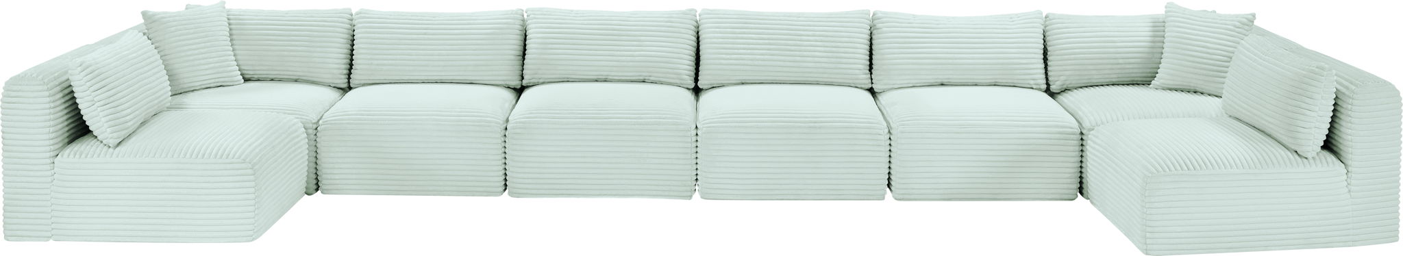 Shaggy - 8 Piece Modular U-Shaped Armless Sectional