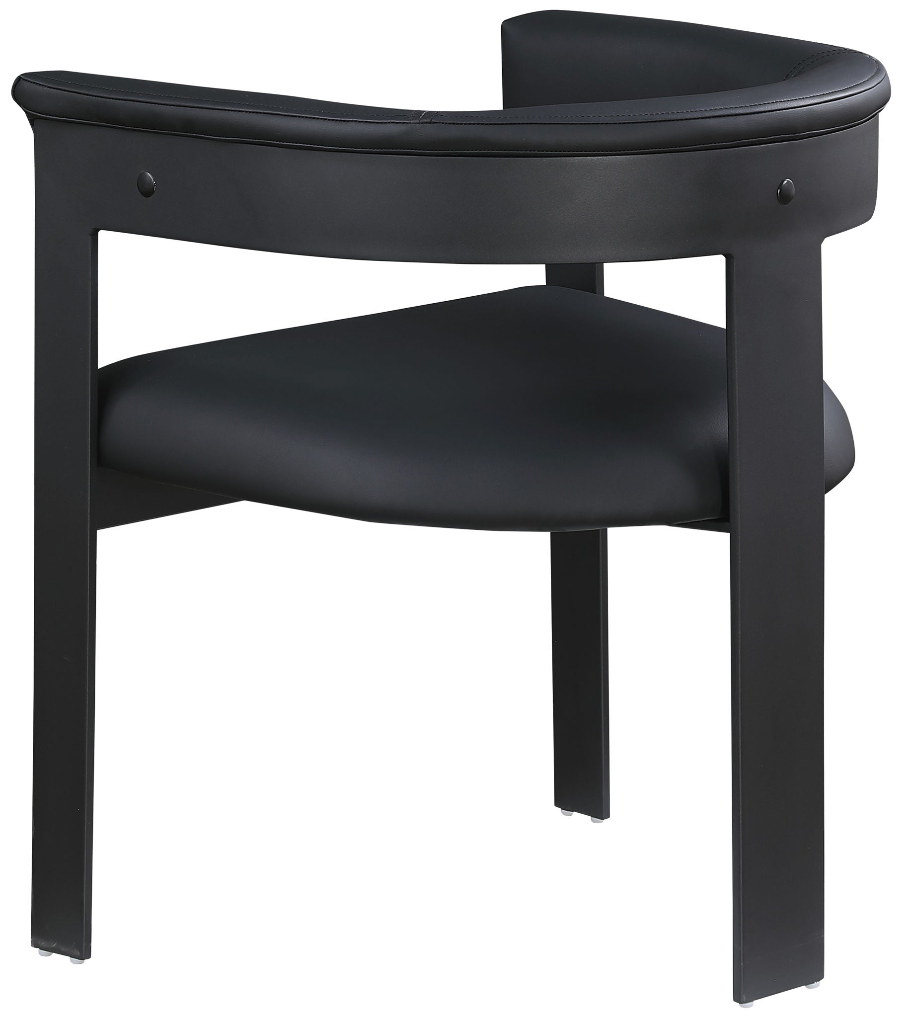 Romeo - Faux Leather Dining Chair With Black Base (Set of 2)