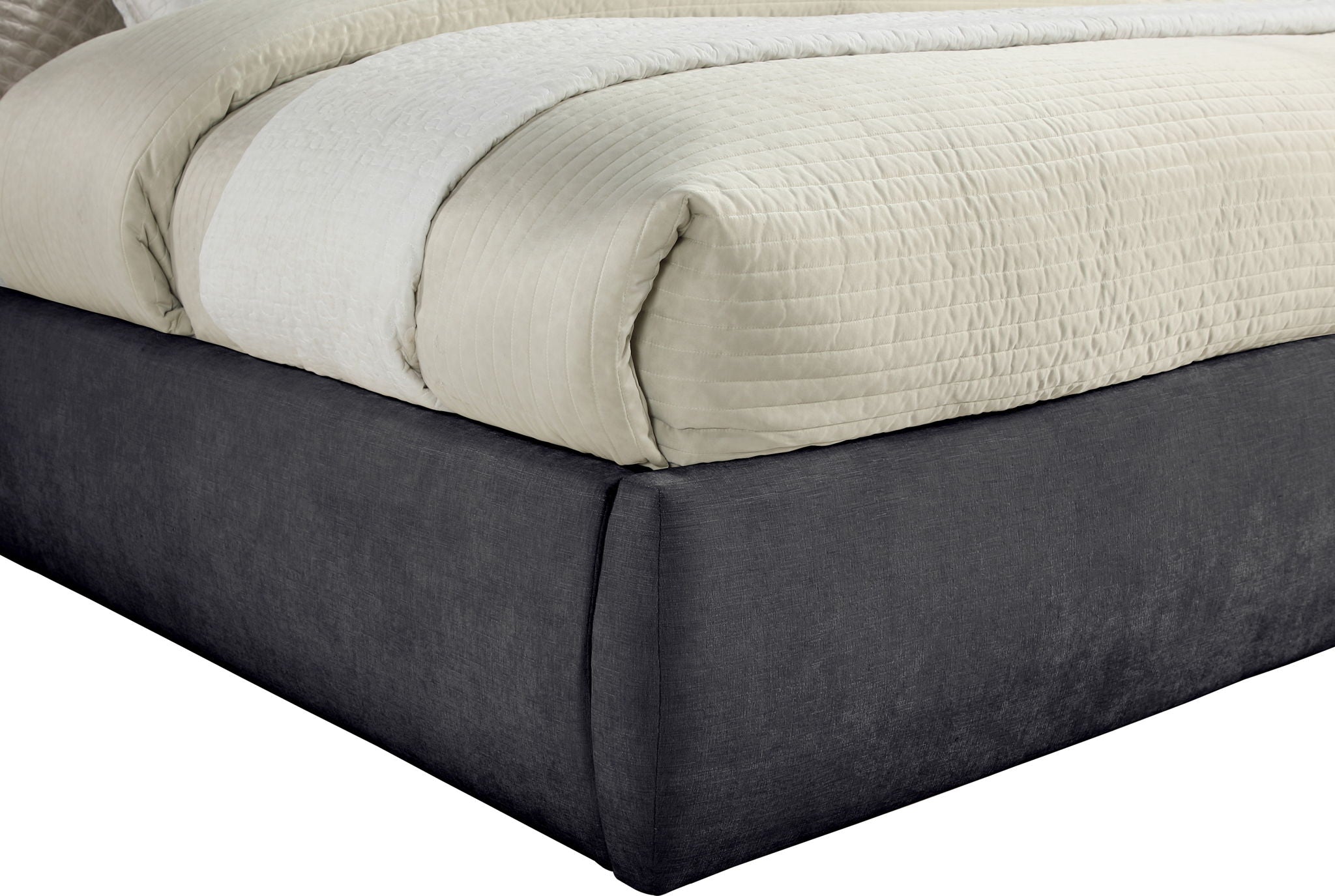 Adam - Chenille Fabric Bed With 70.5" Headboard