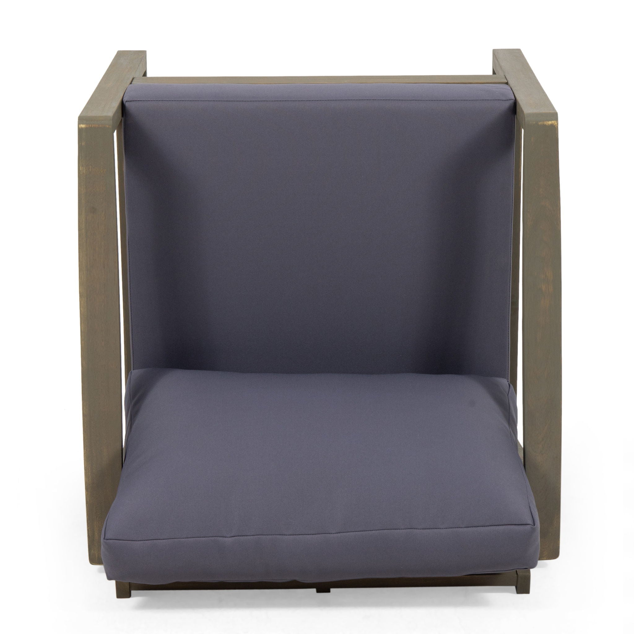Samwell - Club Chair Outdoor Seating Acacia Wood - Dark Gray