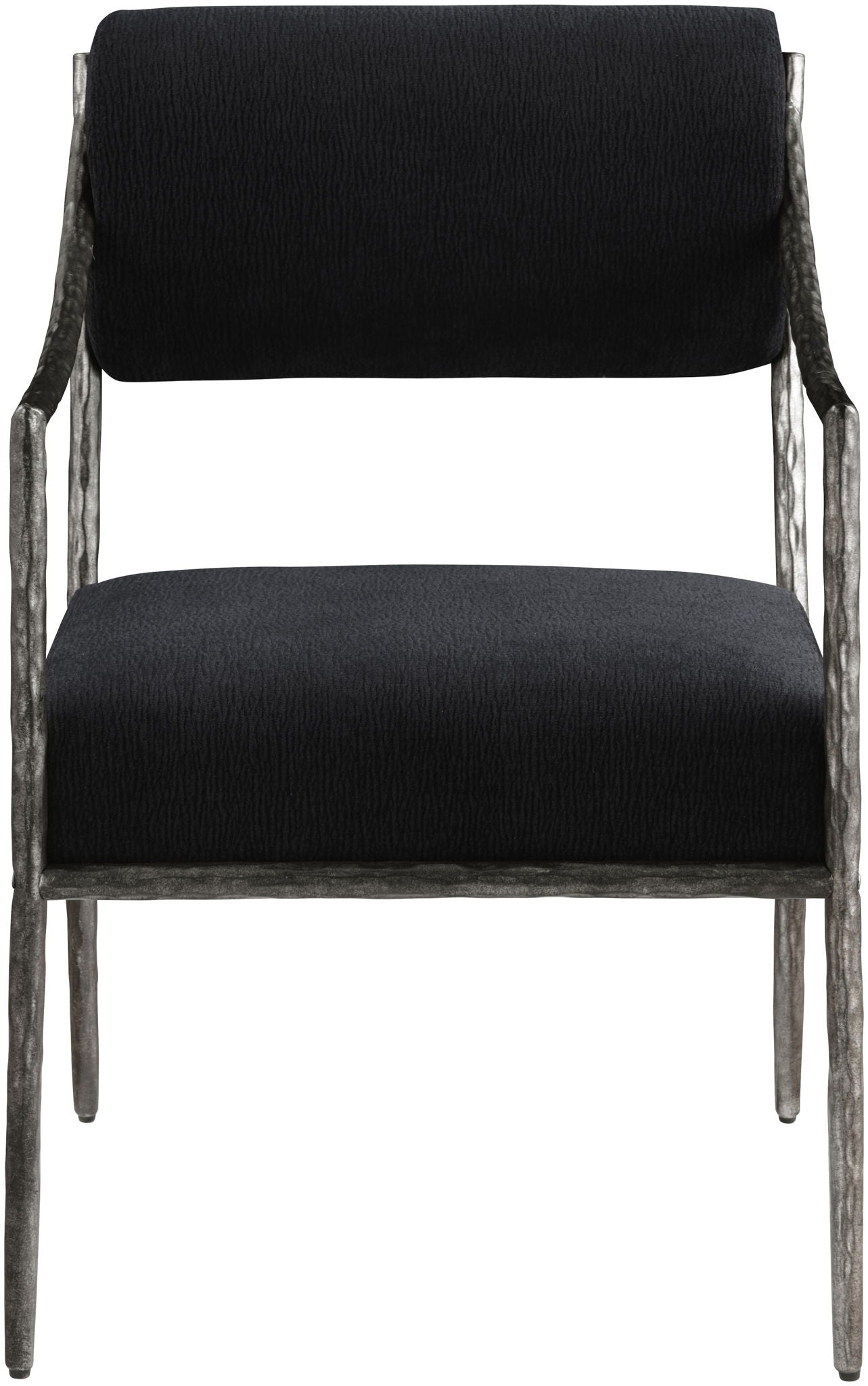 Bastille - Upholstered Dining Arm Chair (Set of 2) - Silver Frame