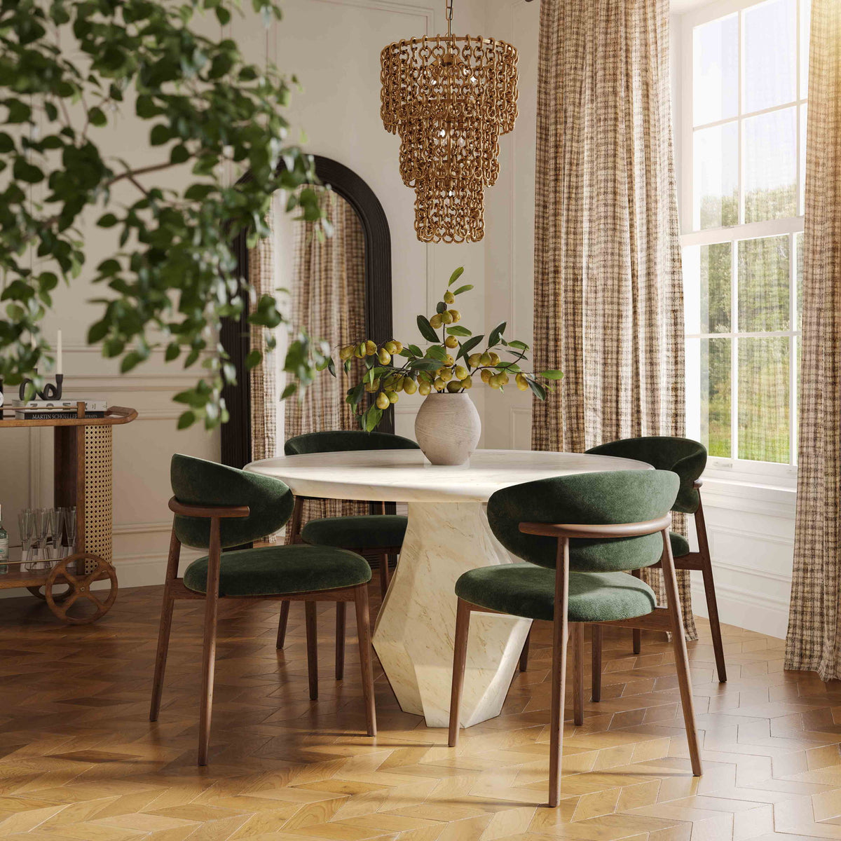 Esme - 48" Indoor / Outdoor Round Dining Table - White