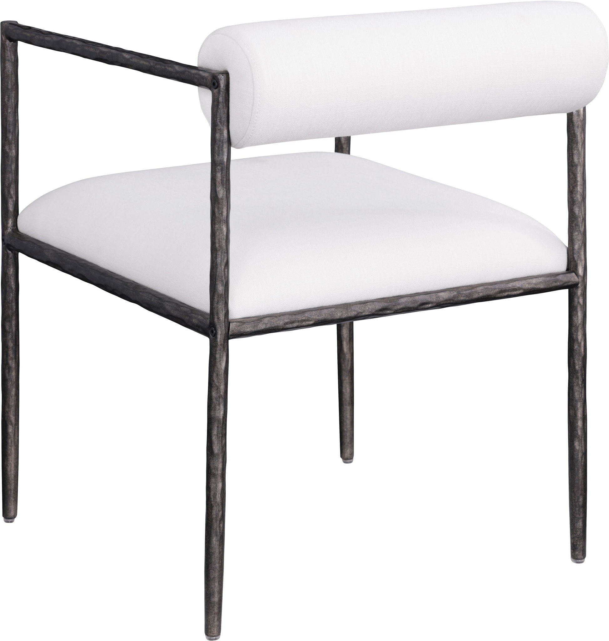 Axis - Linen Textured Cream Fabric Upholstered Dining Chair (Set of 2)