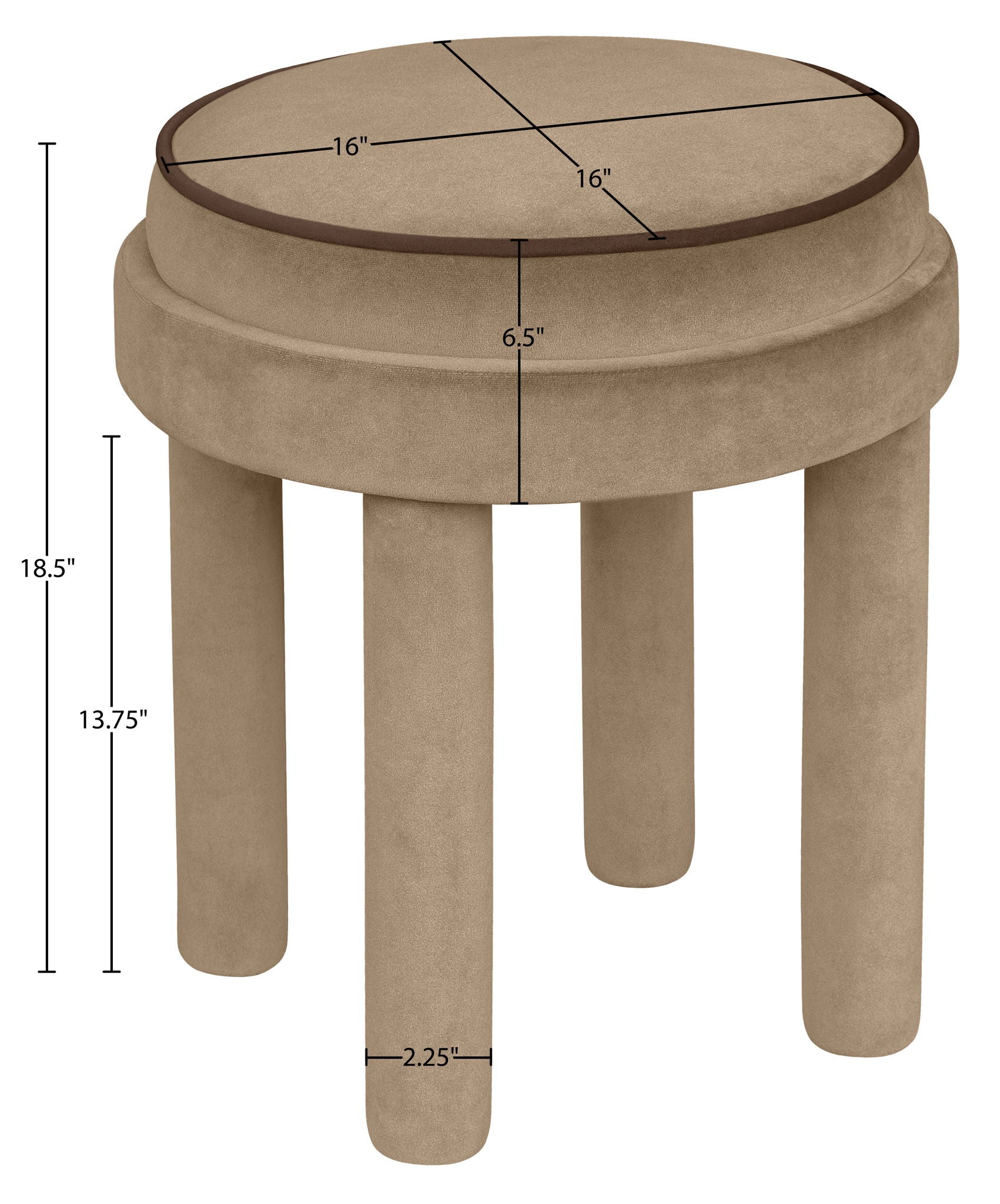 Velin - Velvet Ottoman / Stool