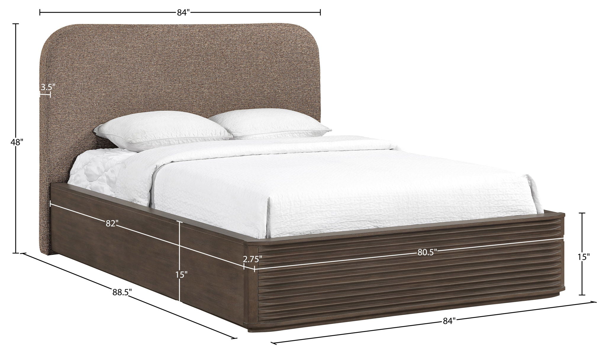 Morino - Interwoven Fabric Upholstered Bed