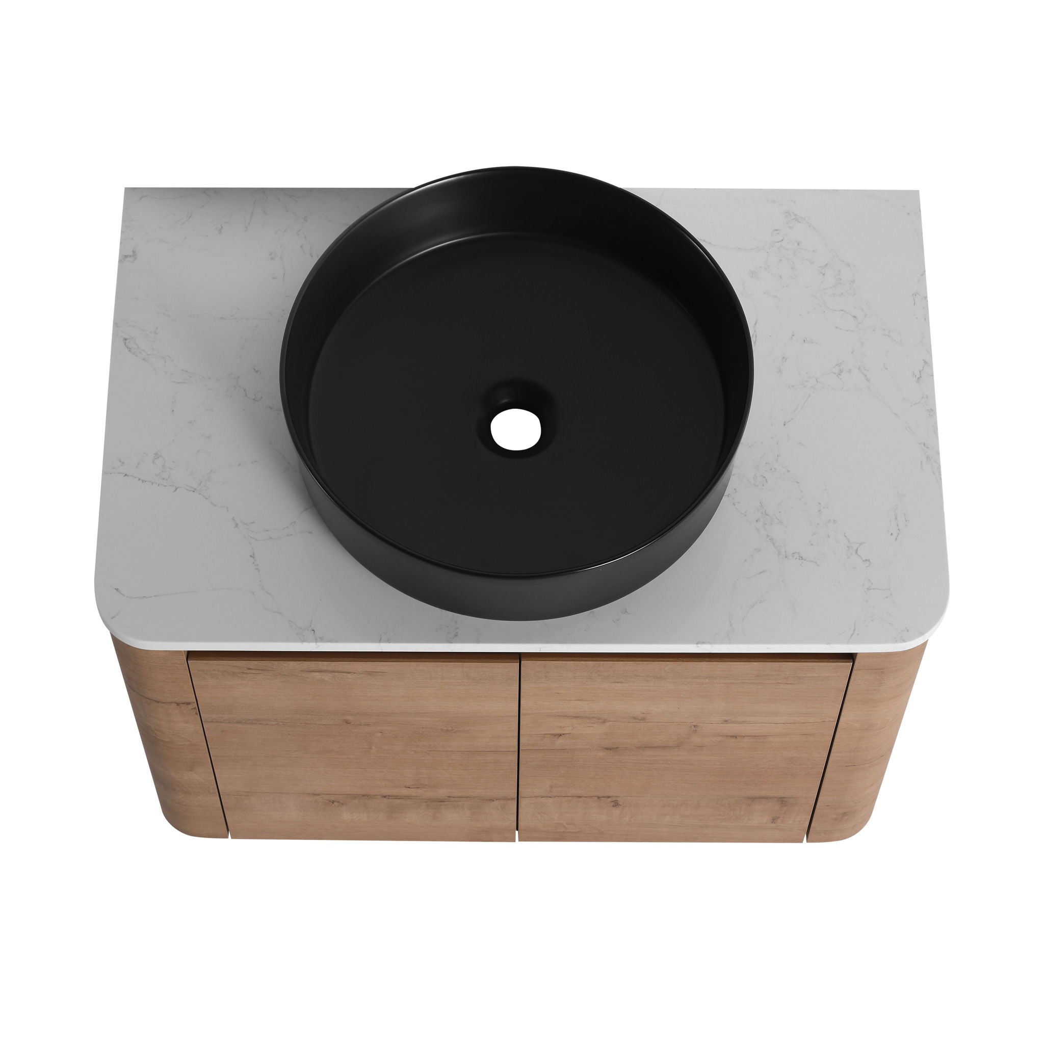 Wall Mounted Bathroom Vanity & Art Sink & 1 Soft Close Door