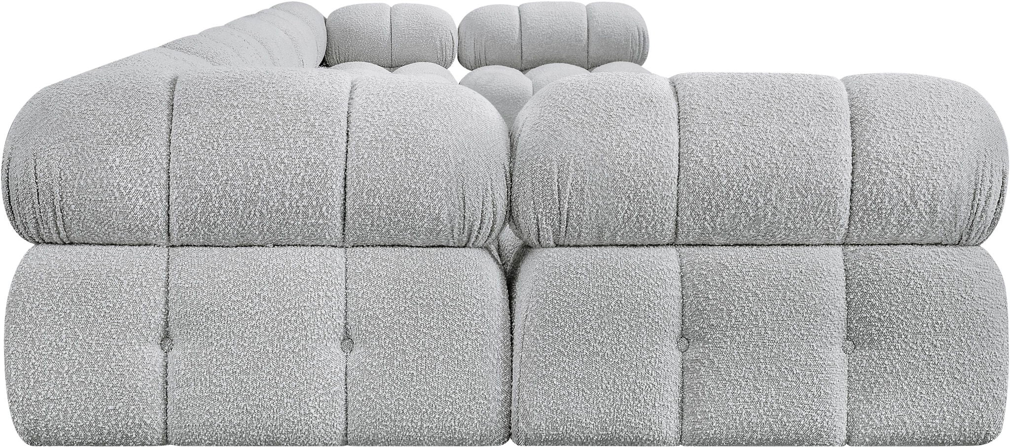 Ames - 7 Piece Boucle Fabric Modular Sectional