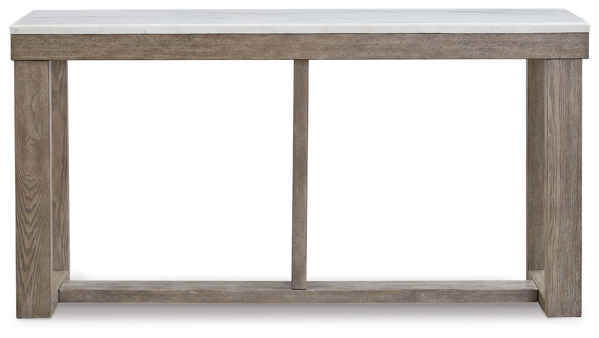 Loyaska - Sofa Table - Brown / Ivory