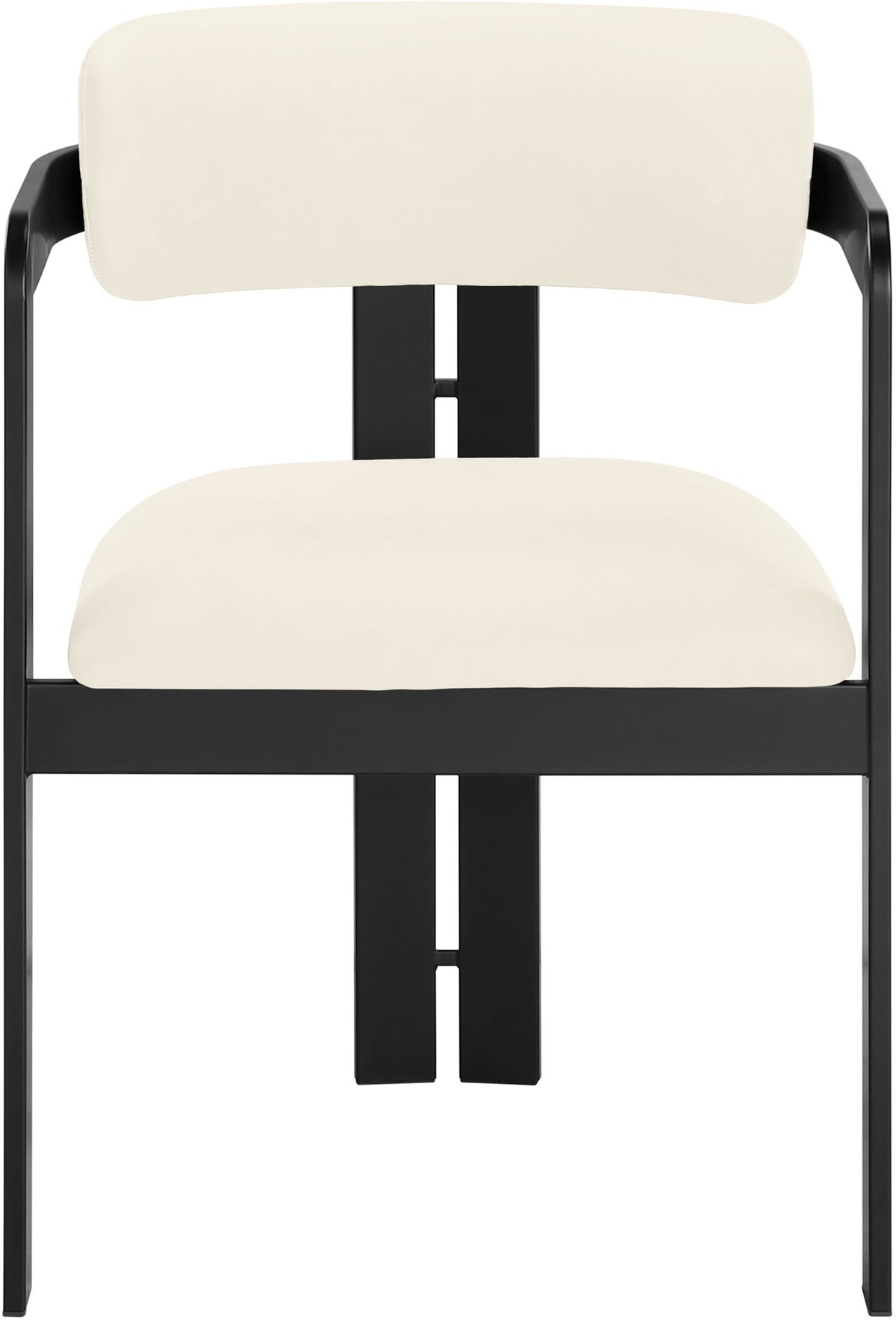 Aurum - Vegan Leather Upholstered Dining Chair With Graphite Black Base (Set of 2)