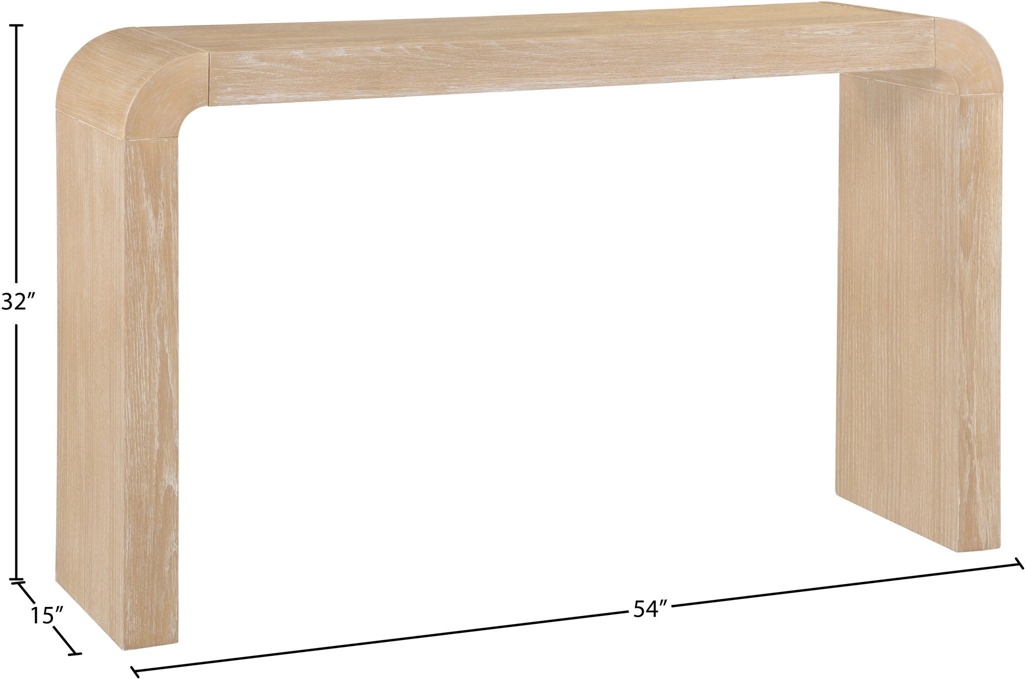 Toulon - Oak Veneer Console Table