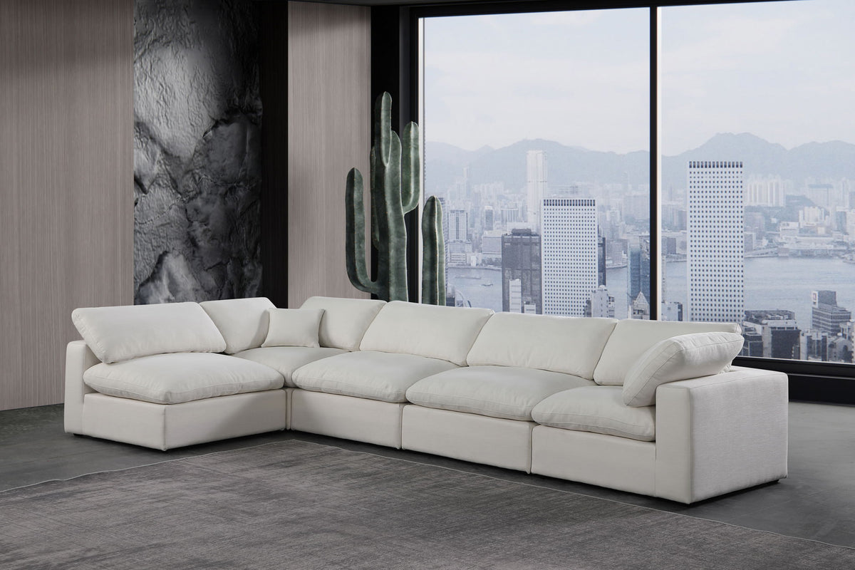 Comfy - 5 Piece Linen Modular Sectional