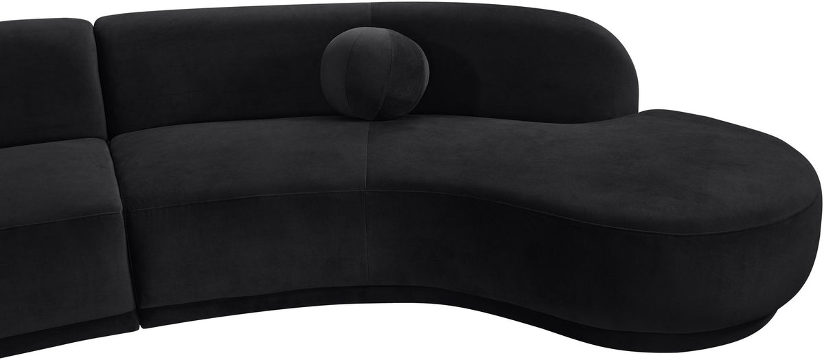 Avra - 189" Velvet Performance Fabric Upholstered Sectional
