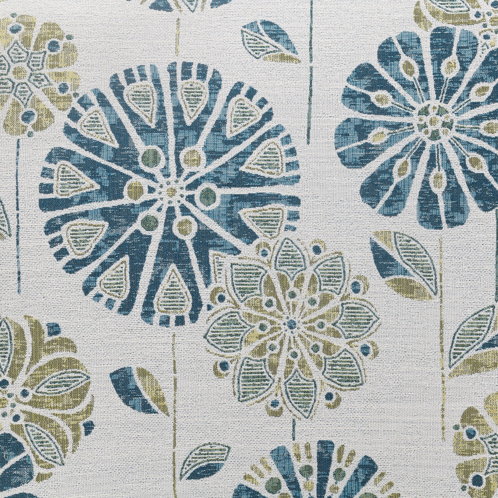 Floral Accent Chair - Blue - Wood