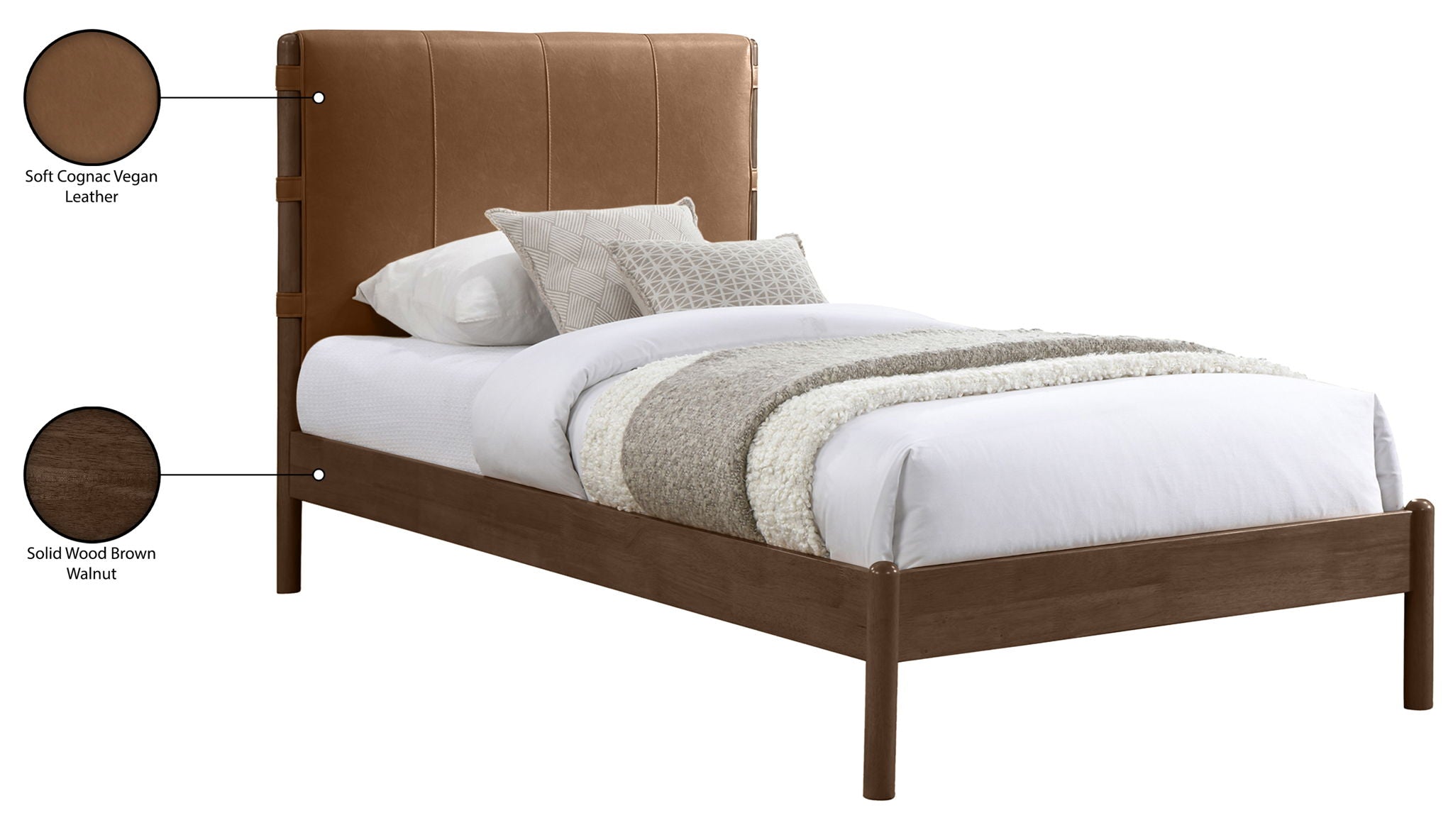 Arielle - Vegan Leather Upholstered Bed