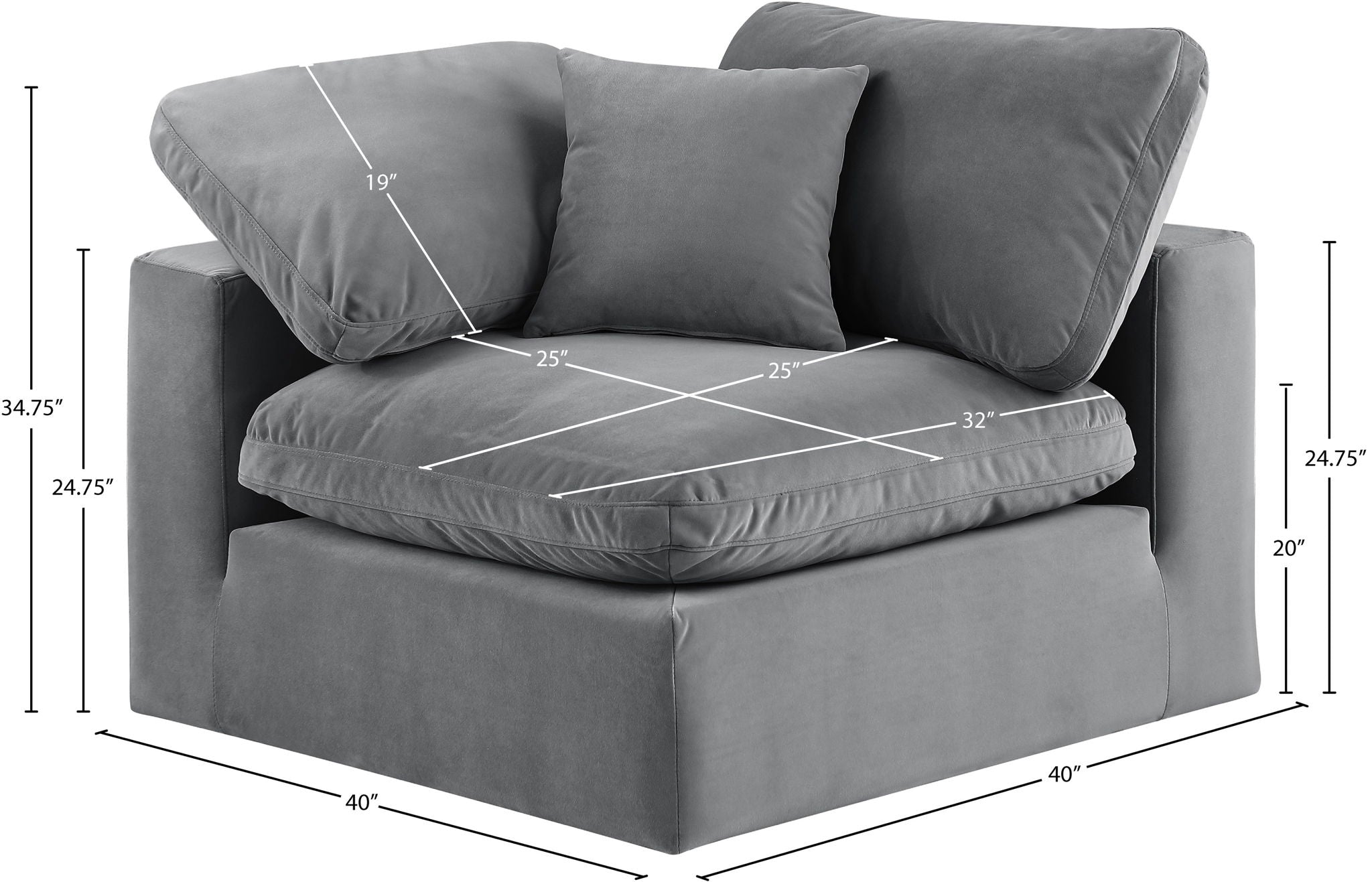 Comfy - Velvet Corner Chair