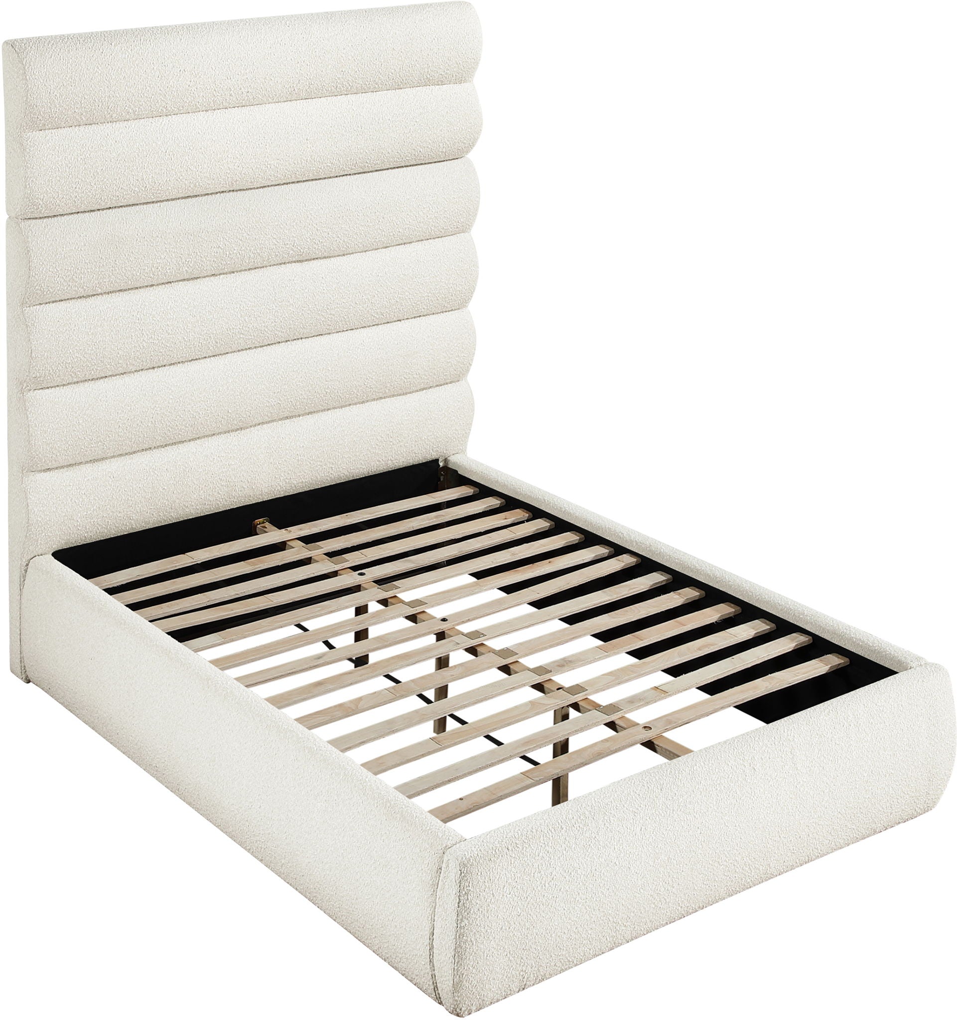 Adam - Boucle Fabric Bed With 70.5" Headboard
