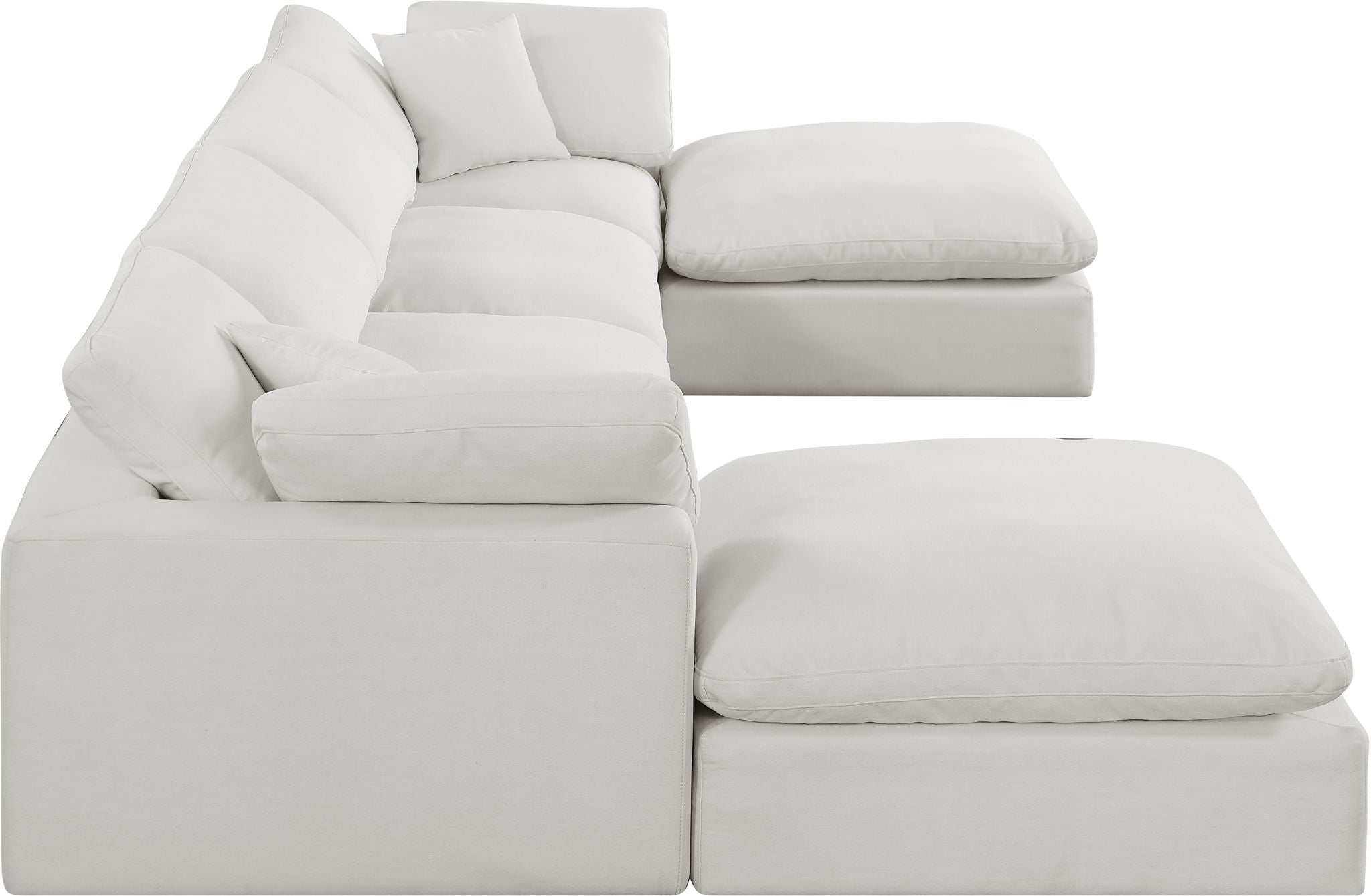 Comfy - 6 Piece Linen Modular Double Chaise Sectional